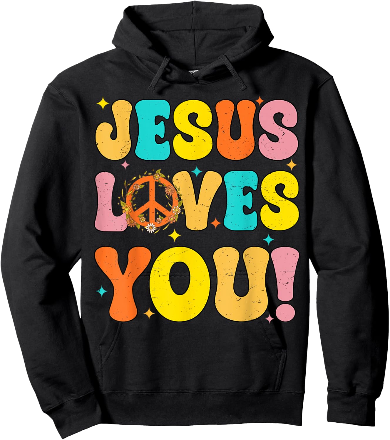 Jesus Loves You Christian Toddler Girls Boys Kids Hoodie - Hoodie | Black