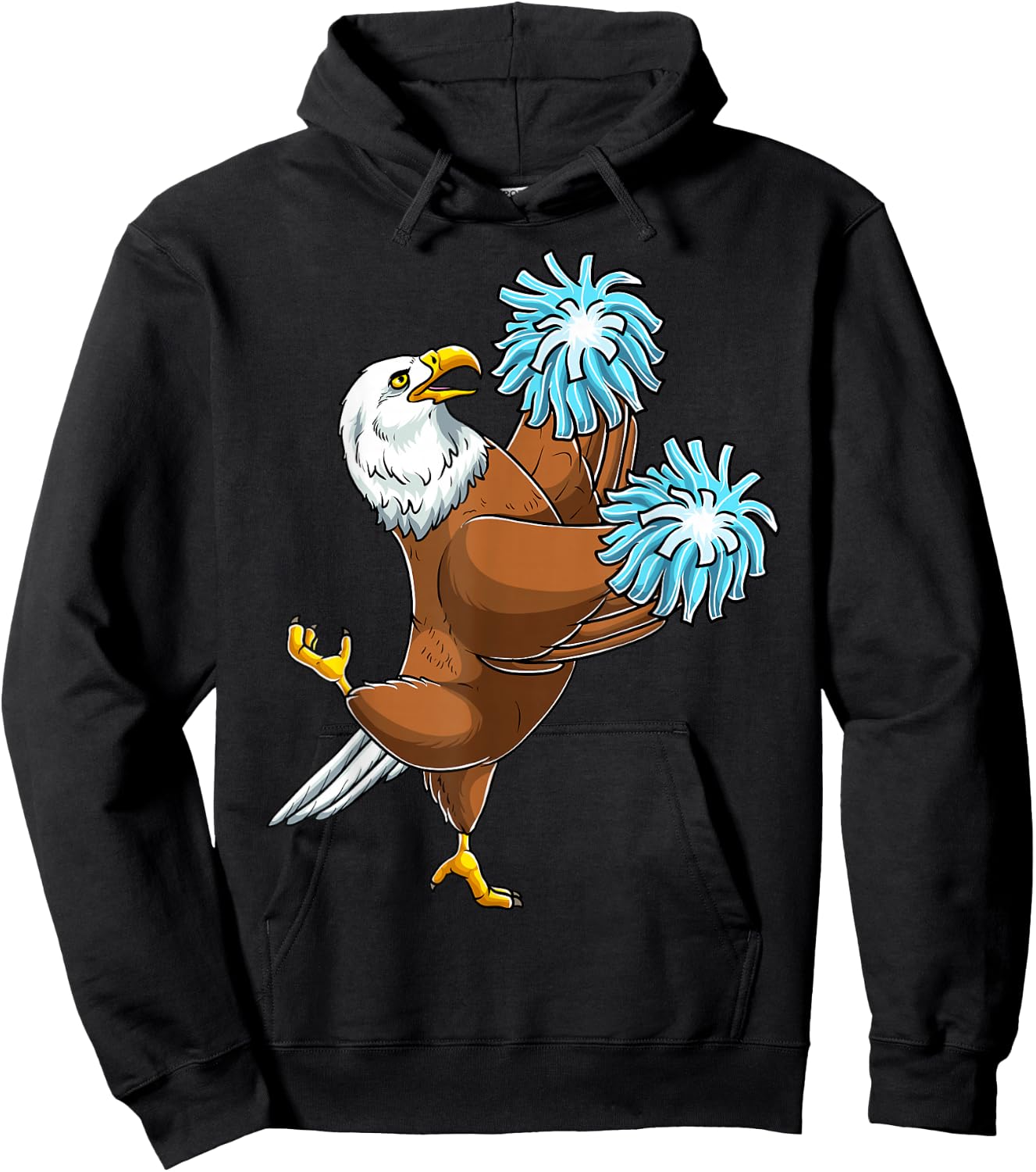 Cheerleading Eagle Cheerleader Cheer Flyer Hoodie - Hoodie | Black