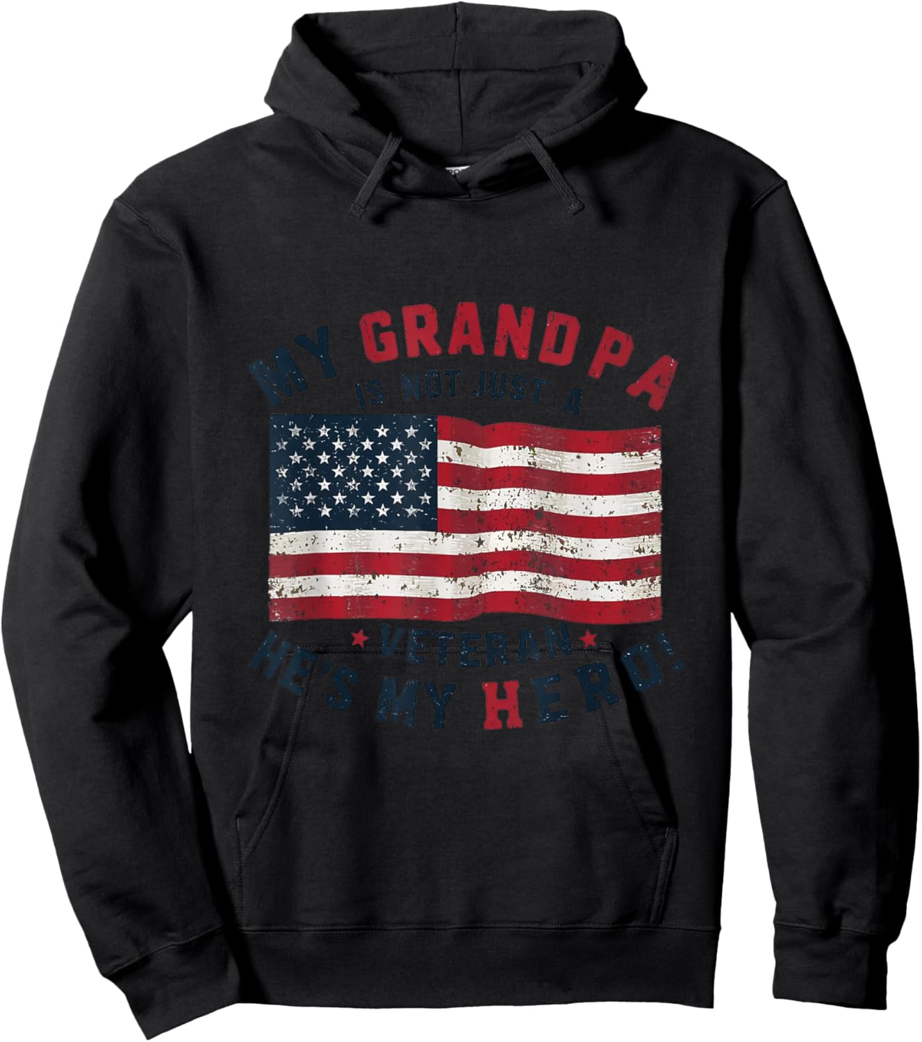 My grandpa Is Not Just A Veteran Hoodie - Hoodie | Black