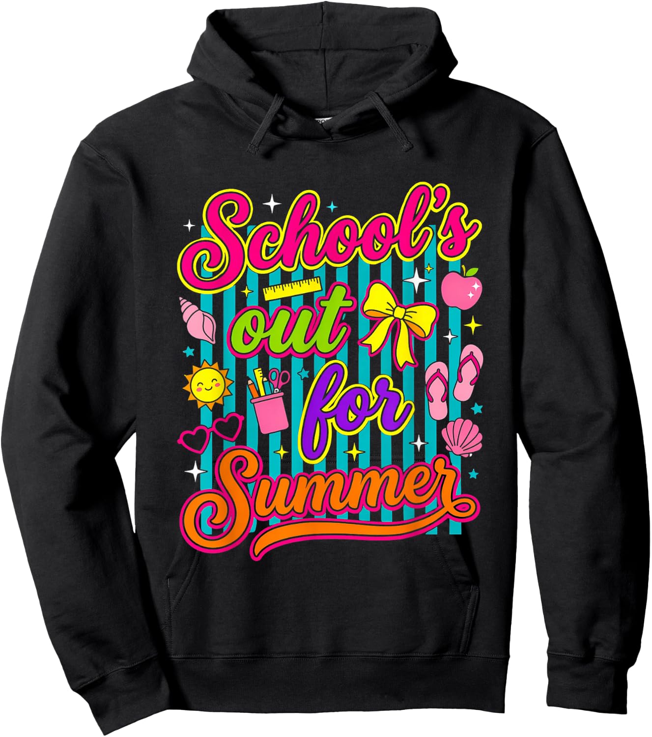 Schools Out for Summer Happy Last Day of School Teacher Boys Hoodie - Hoodie | Black