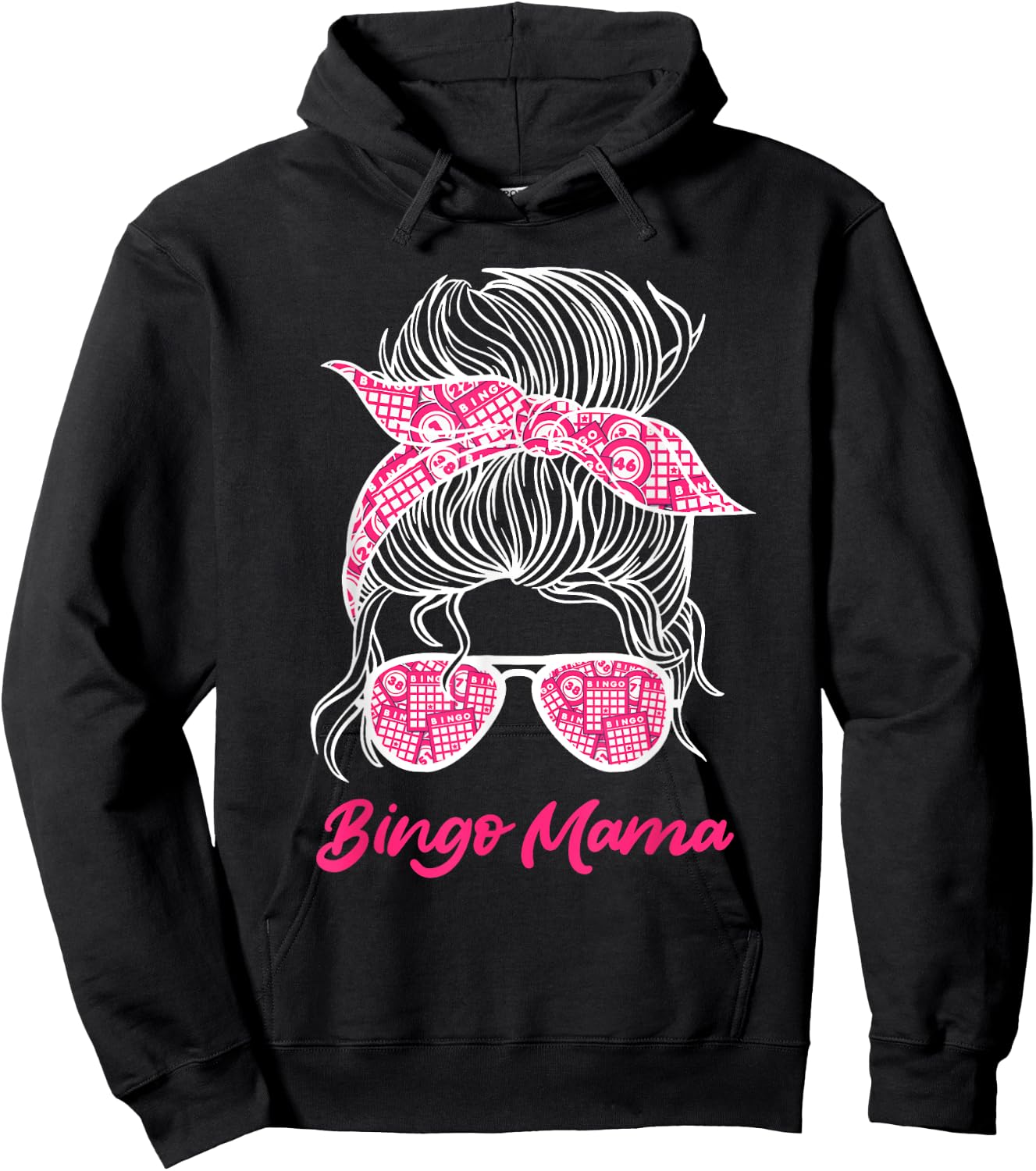 BINGO MOM Bingo Player Mom Bingo Birthday Bingo Hoodie - Hoodie | Black