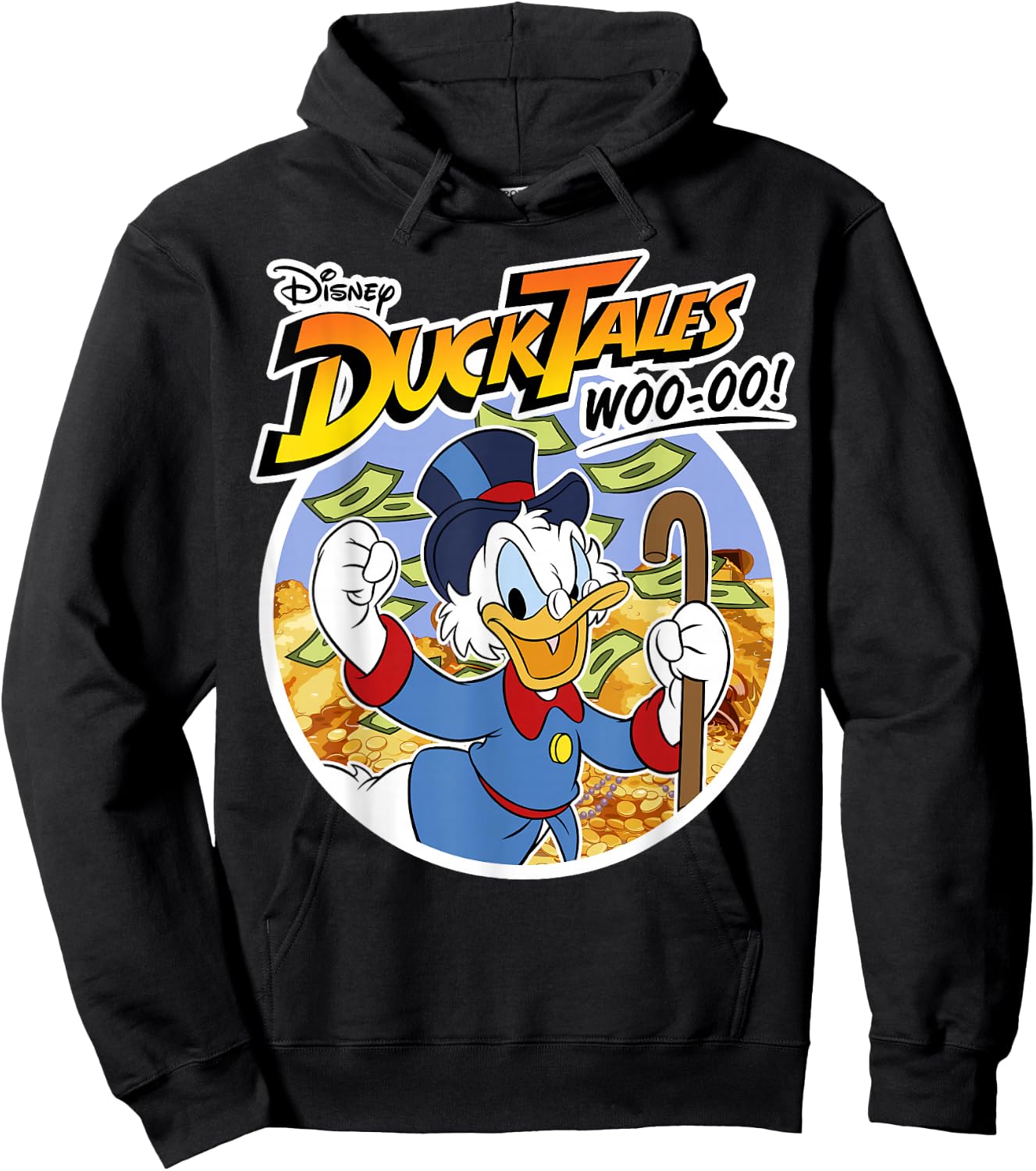 Disney DuckTales Classic Uncle Scrooge Woo-oo Small Hoodie - Hoodie | Black