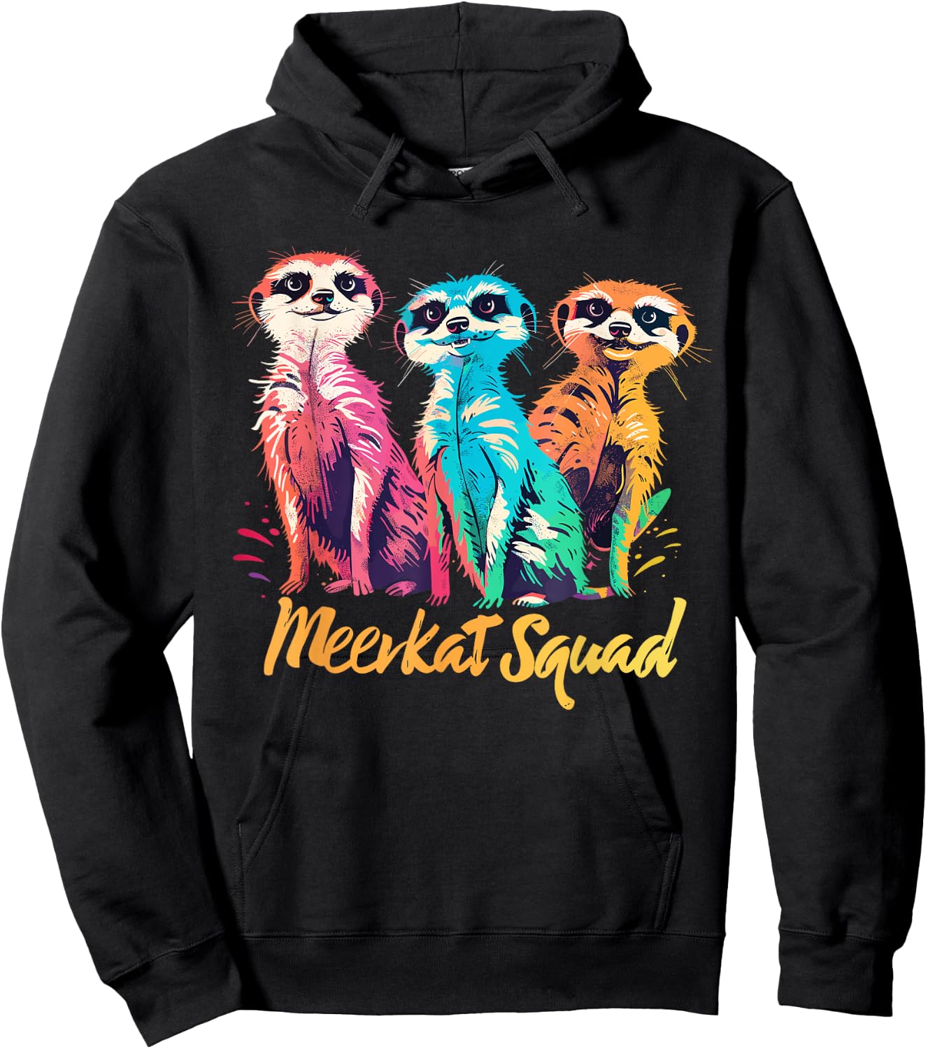 Meerkat Squad for Meerkat Lover Shirt | Cool Meerkat Hoodie - Hoodie | Black