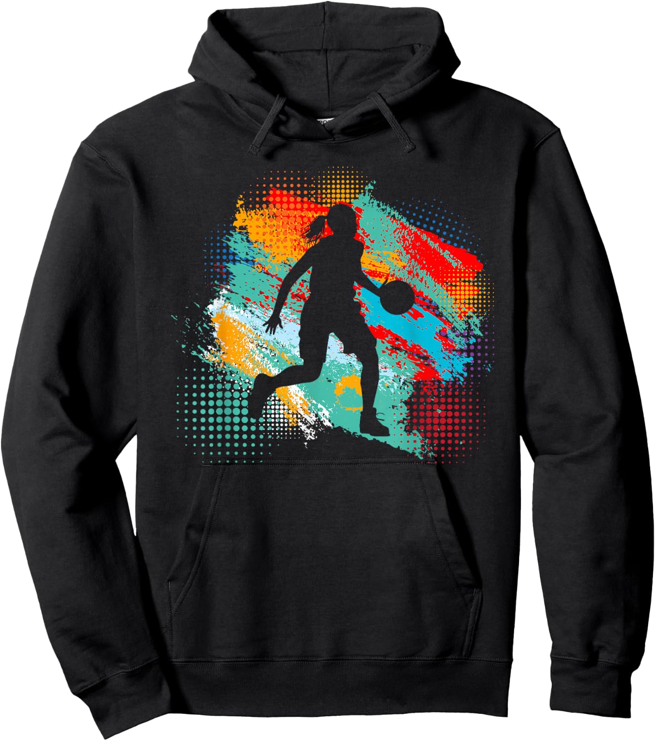 Basketball Sports Fan Women Girls Player Hoodie - Hoodie | Black