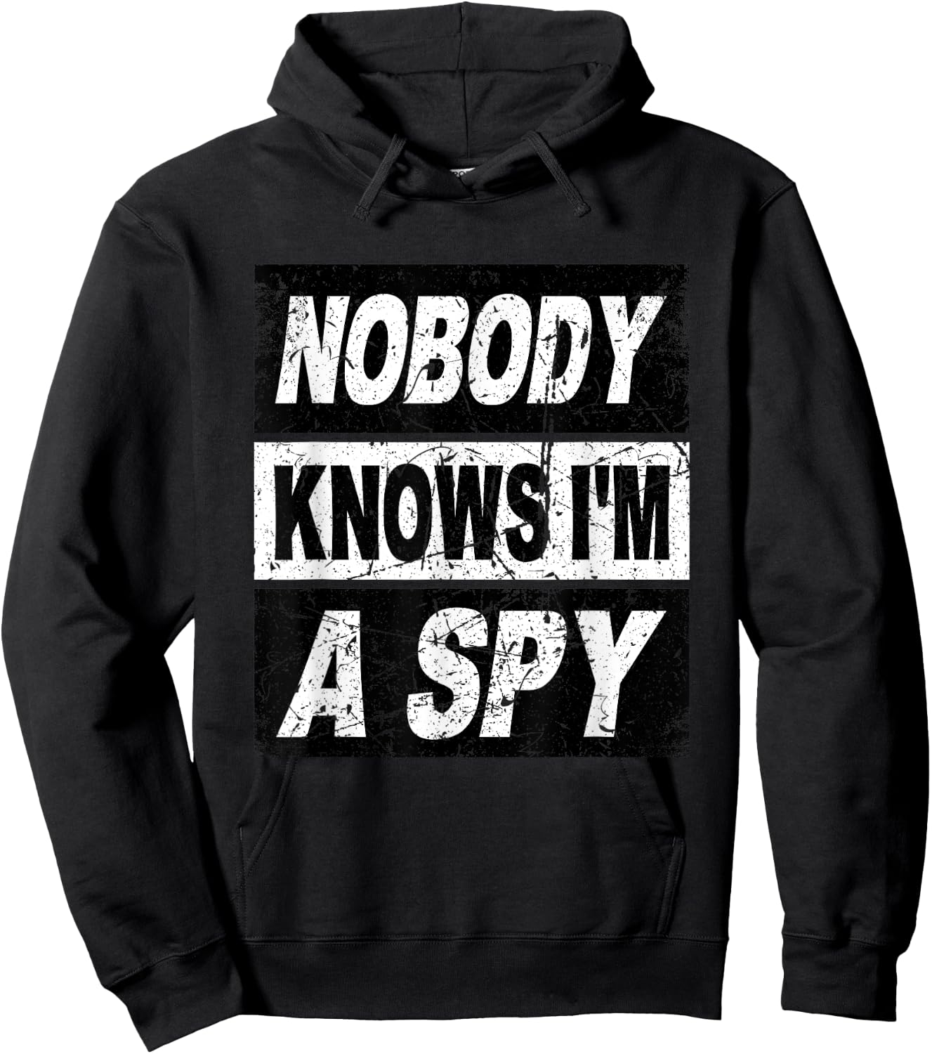 Retro Nobody Knows Im A Spy Secret Agent Shirt Inspector Hoodie - Hoodie | Black