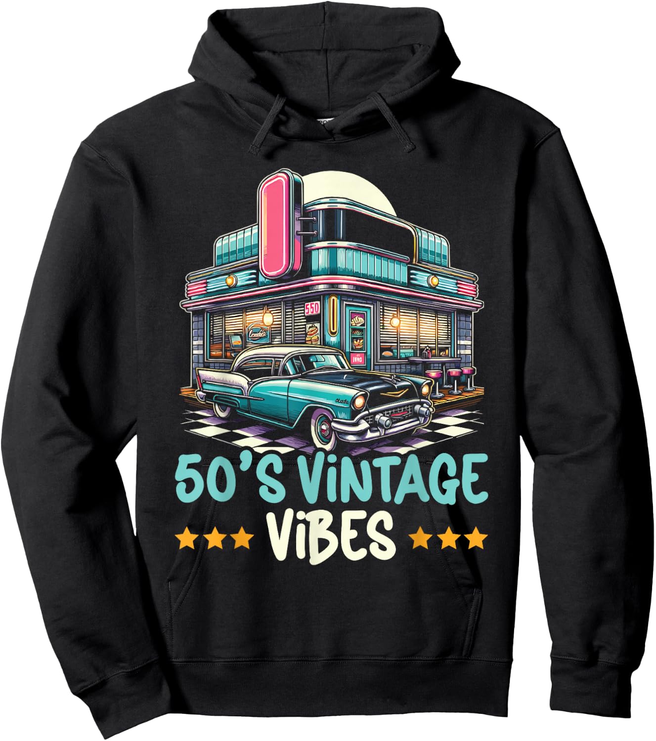 From The 50s Music 50's 1950 Party Fifties 50's Hoodie - Hoodie | Black