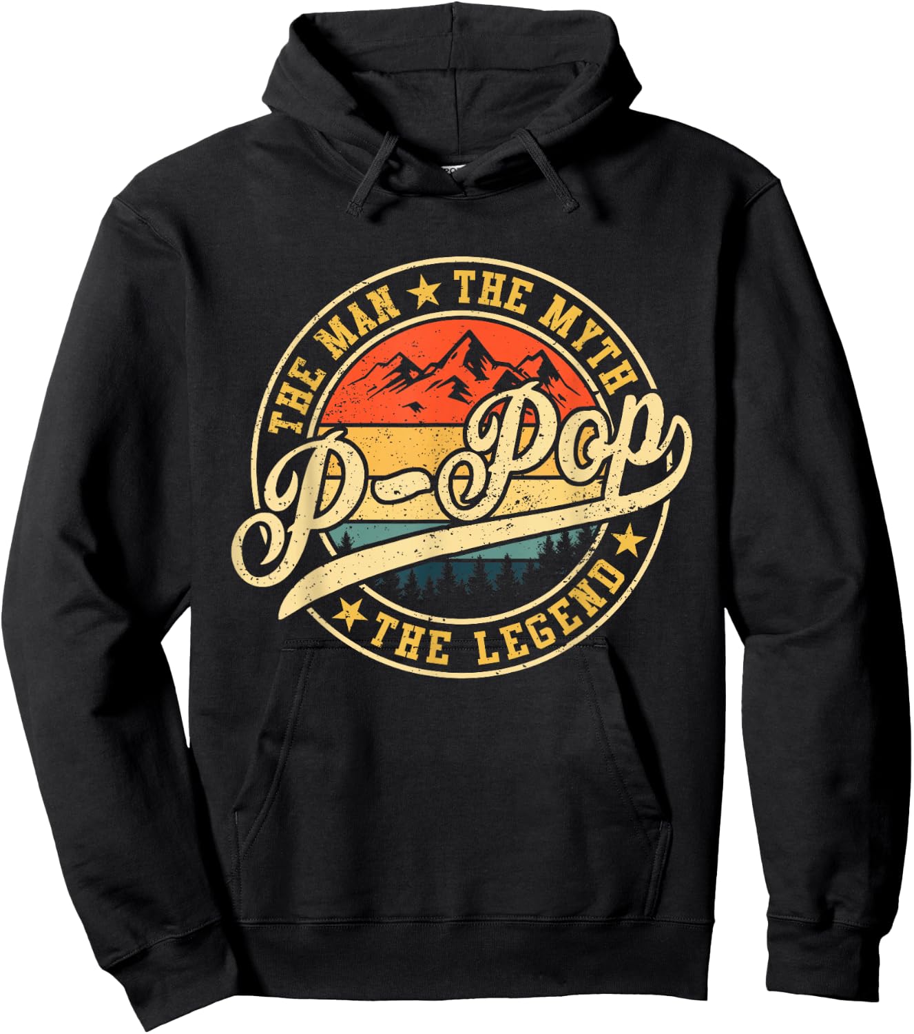 P-pop The Man The Myth The Legend Funny Father's Day Hoodie - Hoodie | Black
