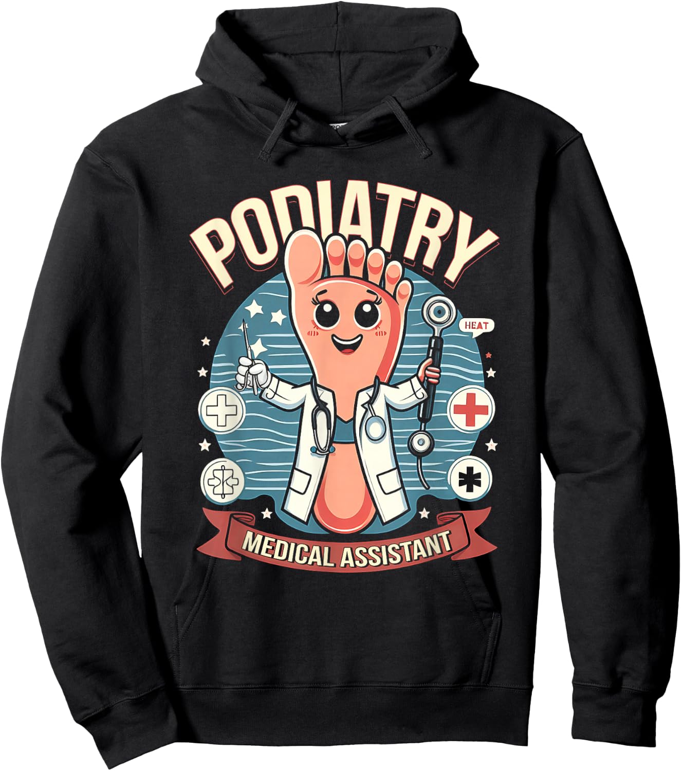 Podiatry Medical Assistant Podiatrist Funny Podiatry Nurse Hoodie - Hoodie | Black