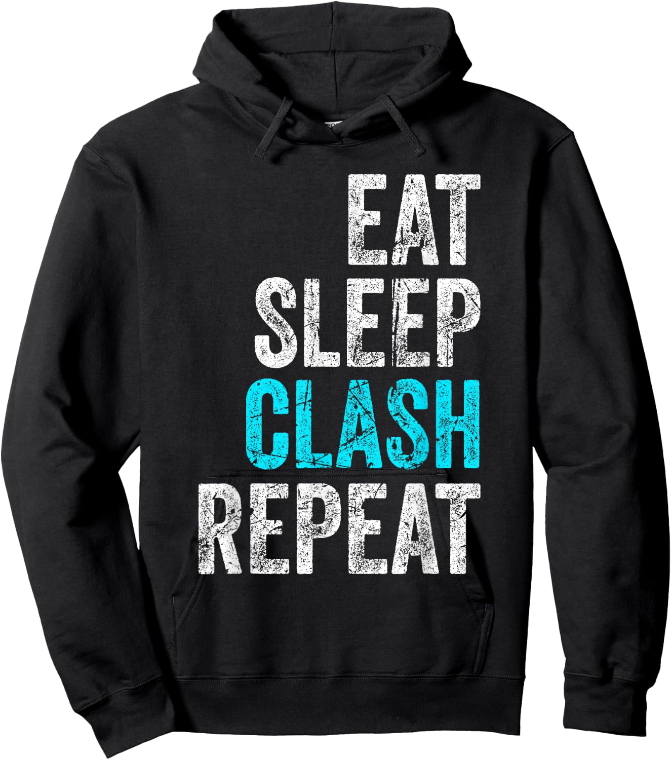 Gaming Clan Apparel Eat Sleep Clash Repeat Clans Vintage Hoodie - Hoodie | Black