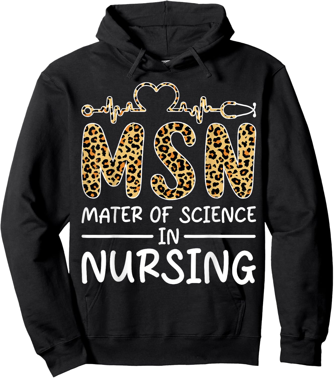 Master Of Science In Nursing Student Graduation Funny Gift Hoodie - Hoodie | Black