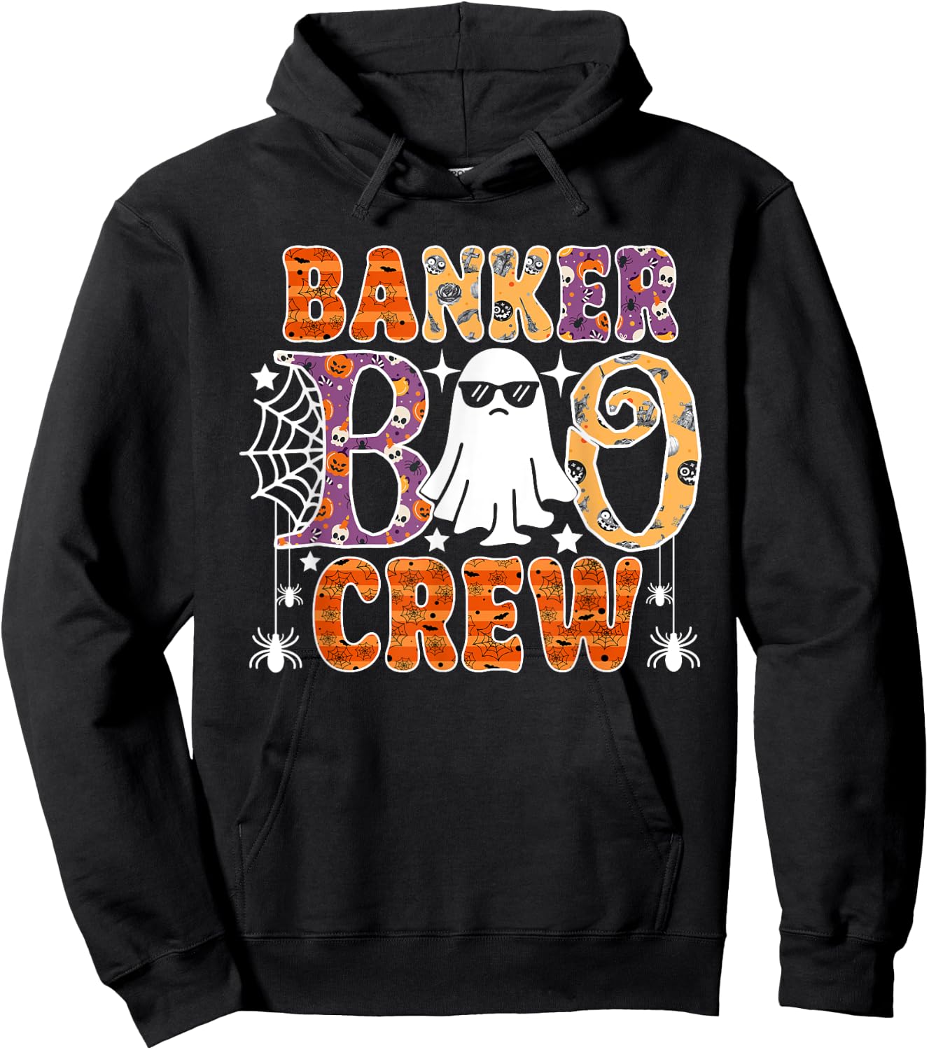 Banker Boo Crew Funny Ghost Halloween Costume Hoodie - Hoodie | Black