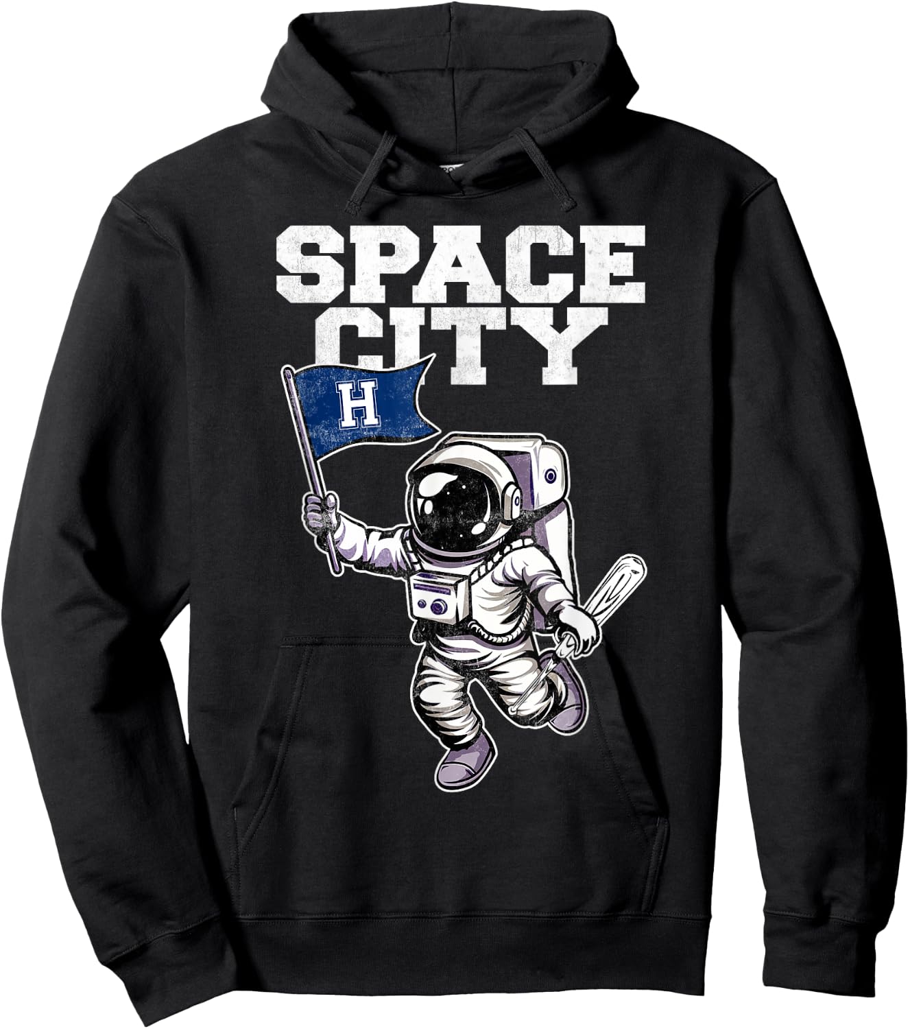 Vintage Houston Name Space City Classic Arts Astronauts Hoodie - Hoodie | Black