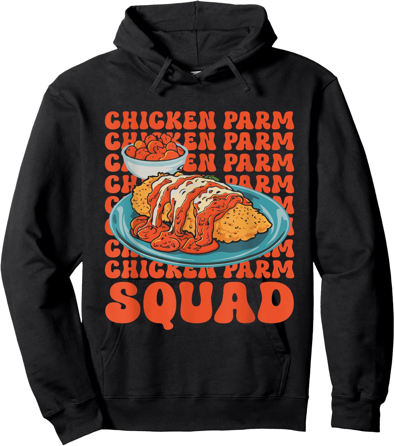 Italian Food Lover Chicken Parmesan Chicken Parm Squad Hoodie - Hoodie | Black