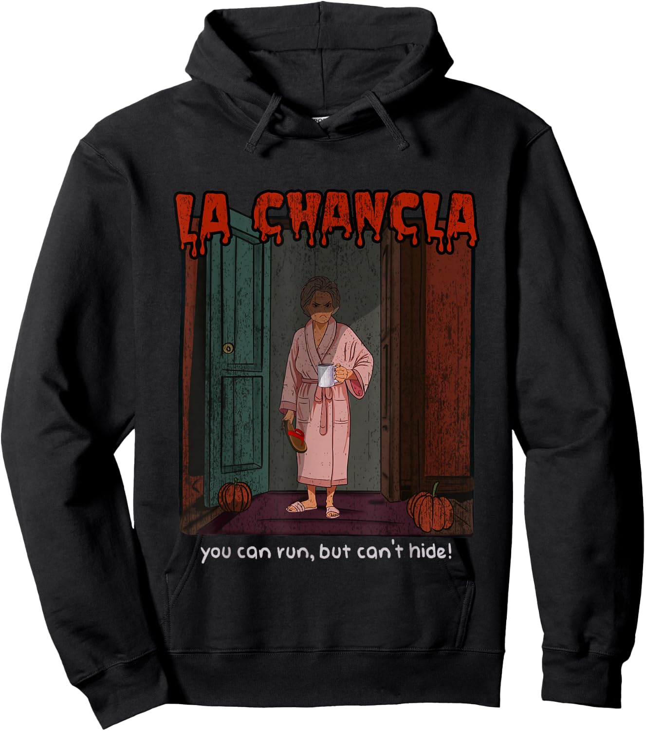 La Chancla Funny Dia de Muertos Halloween Spanish Hoodie - Hoodie | Black