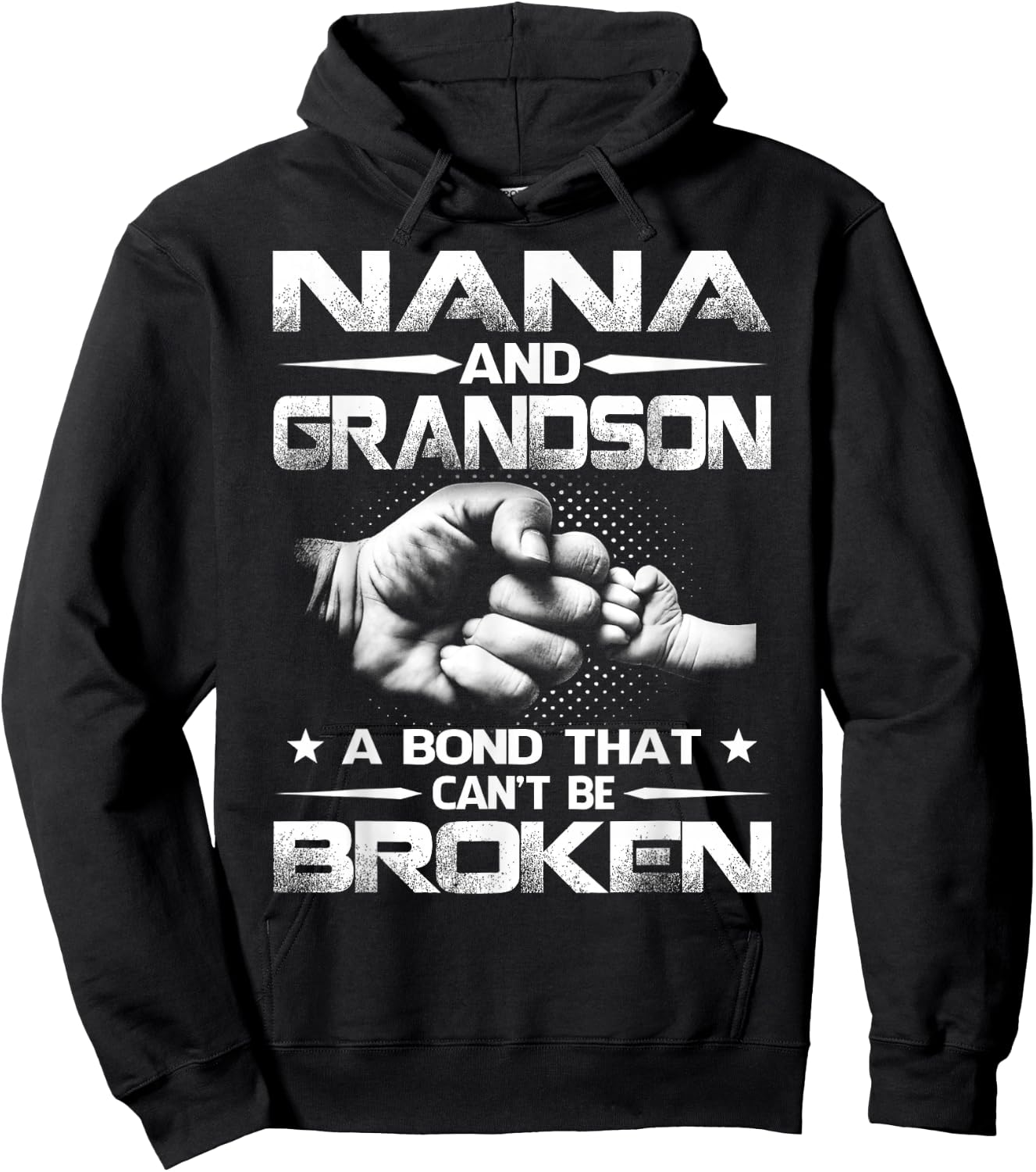 Nana and Grandson A Bond That Can't Be Broken Hoodie - Hoodie | Black