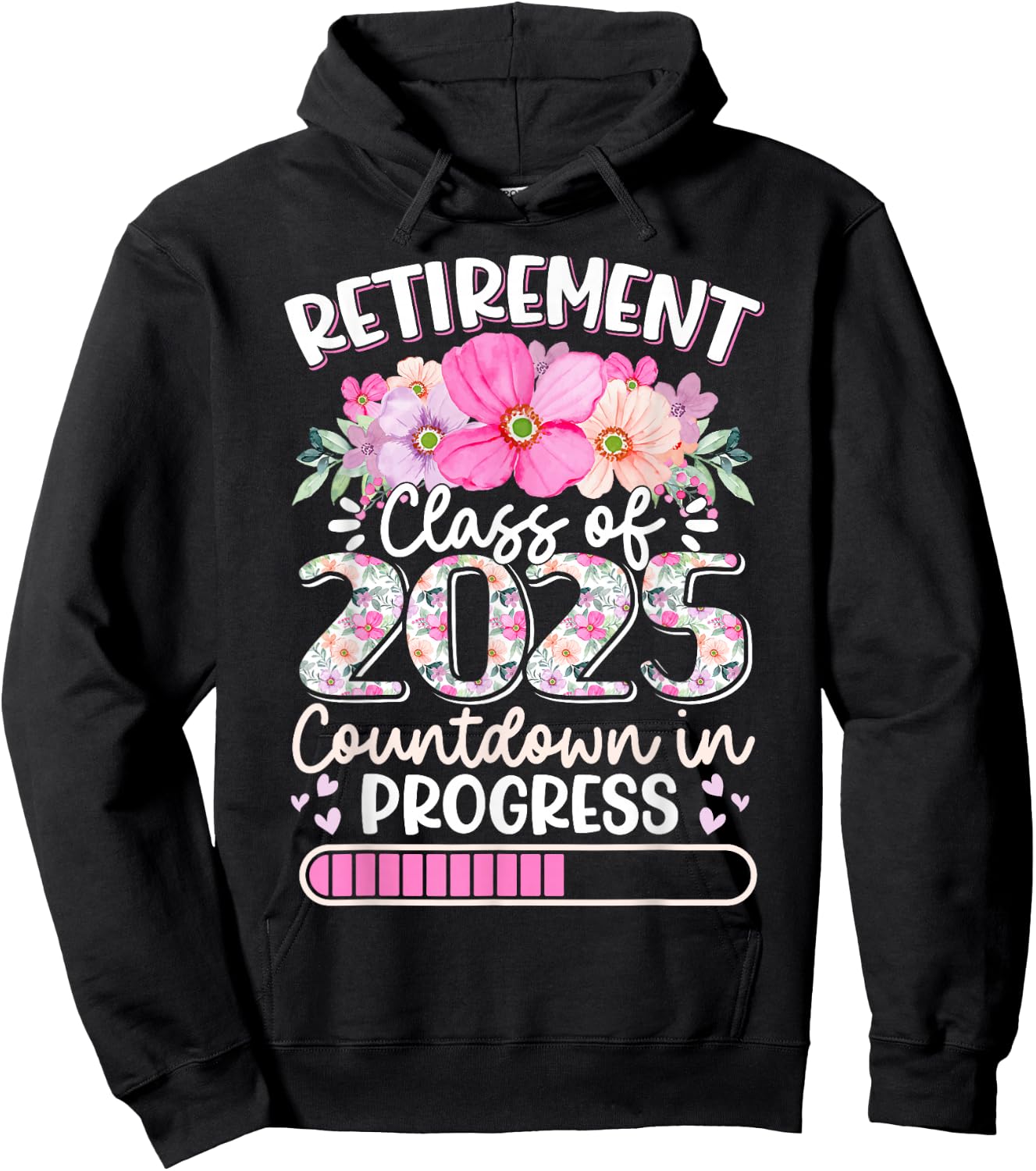 Retirement Class Of 2025 Countdown In Progress Teacher Women Hoodie - Hoodie | Black
