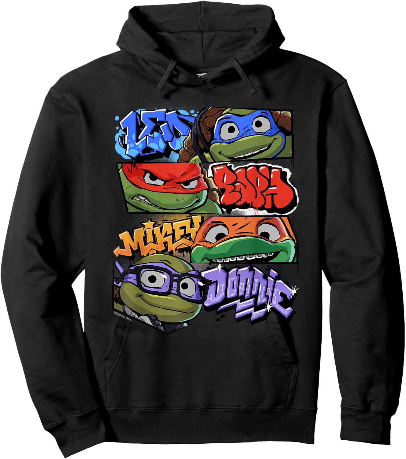 Teenage Mutant Ninja Turtles: Mutant Mayhem Graffiti Names Hoodie - Hoodie | Black
