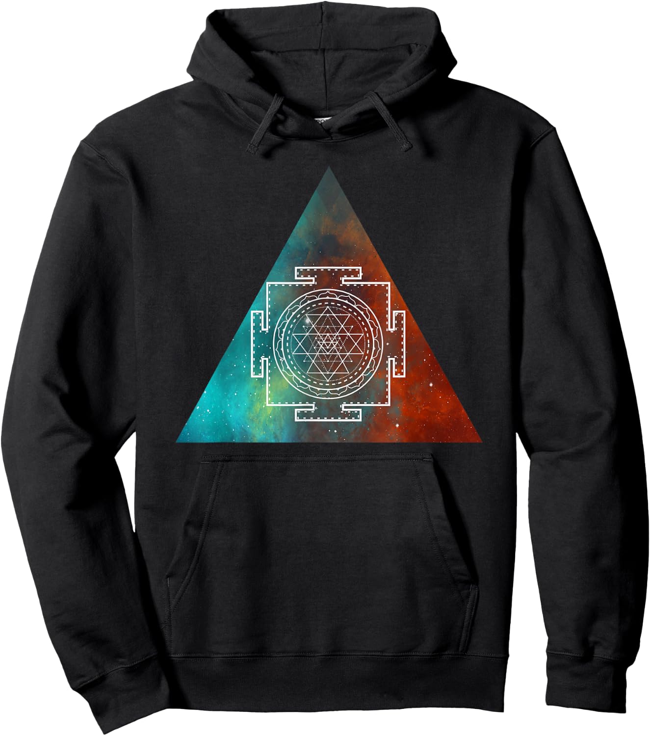 Sacred Geometry - Sri Yantra Graphic Hoodie - Hoodie | Black