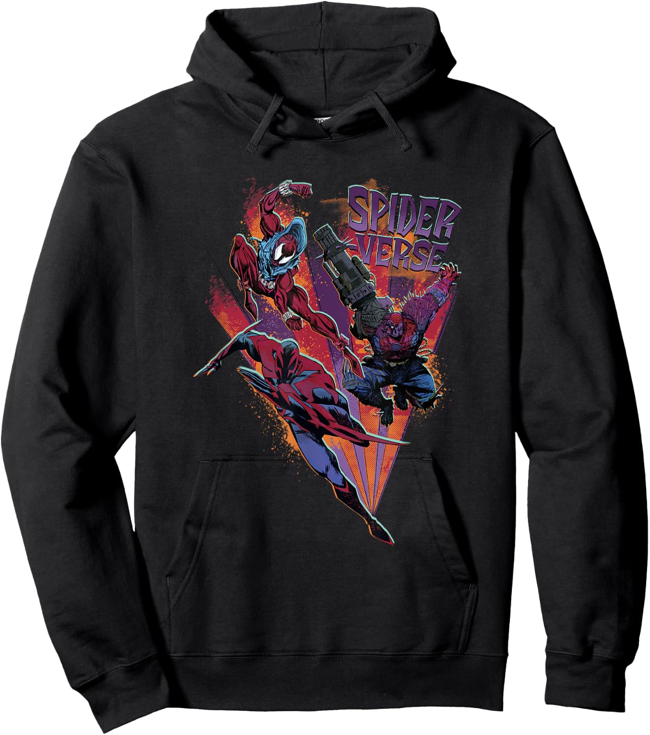 Marvel Spider-Man Across The Spider-Verse Part 1 Comic Style Hoodie - Hoodie | Black