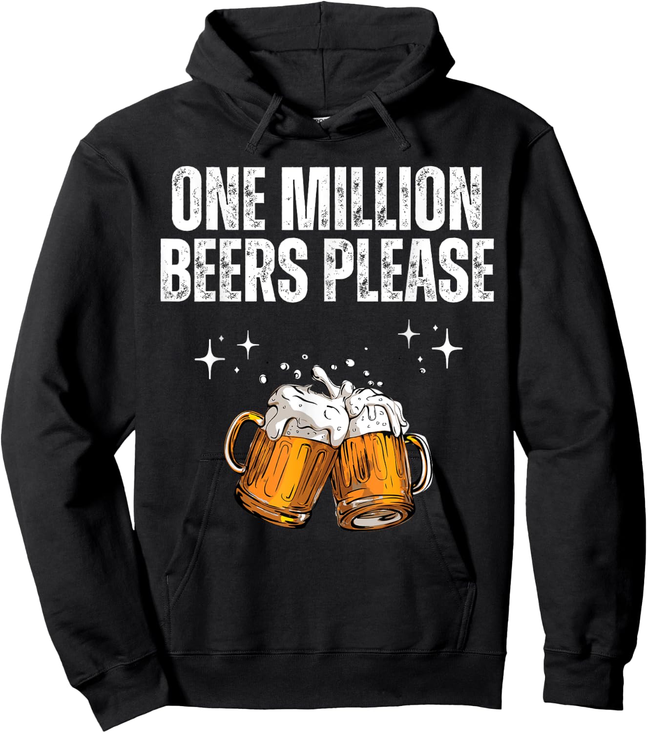One Million Beers Please Vintage Hoodie - Hoodie | Black