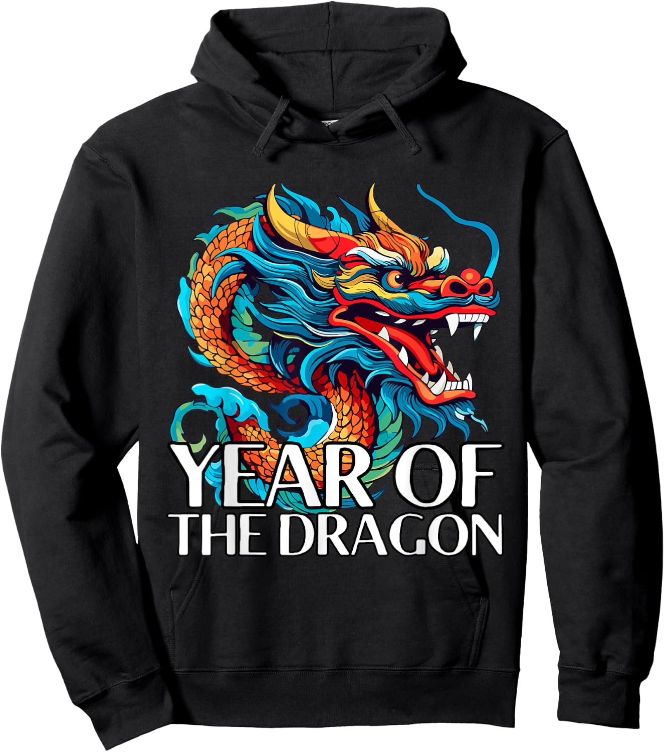 Chinese New Year Zodiac Horoscope Dragon 2025 Graphic Hoodie - Hoodie | Black