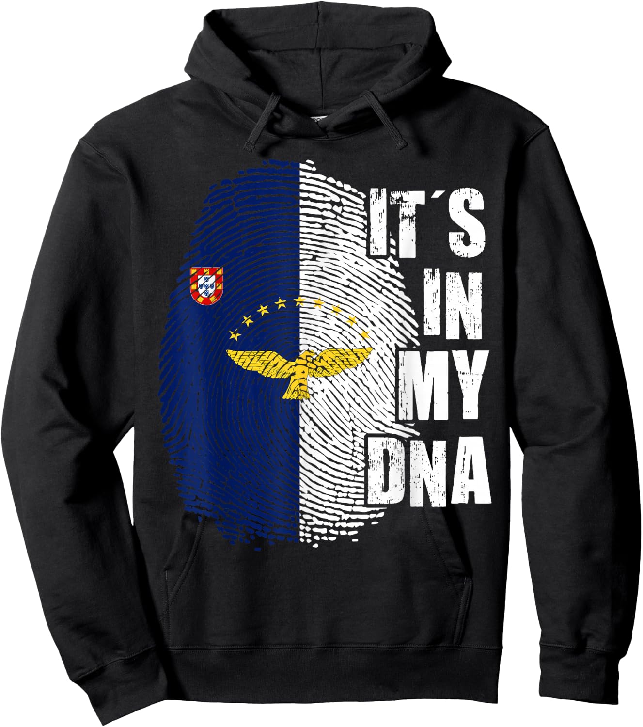 It's my DNA Azores Flag Portugal Patriotic Roots Hoodie - Hoodie | Black