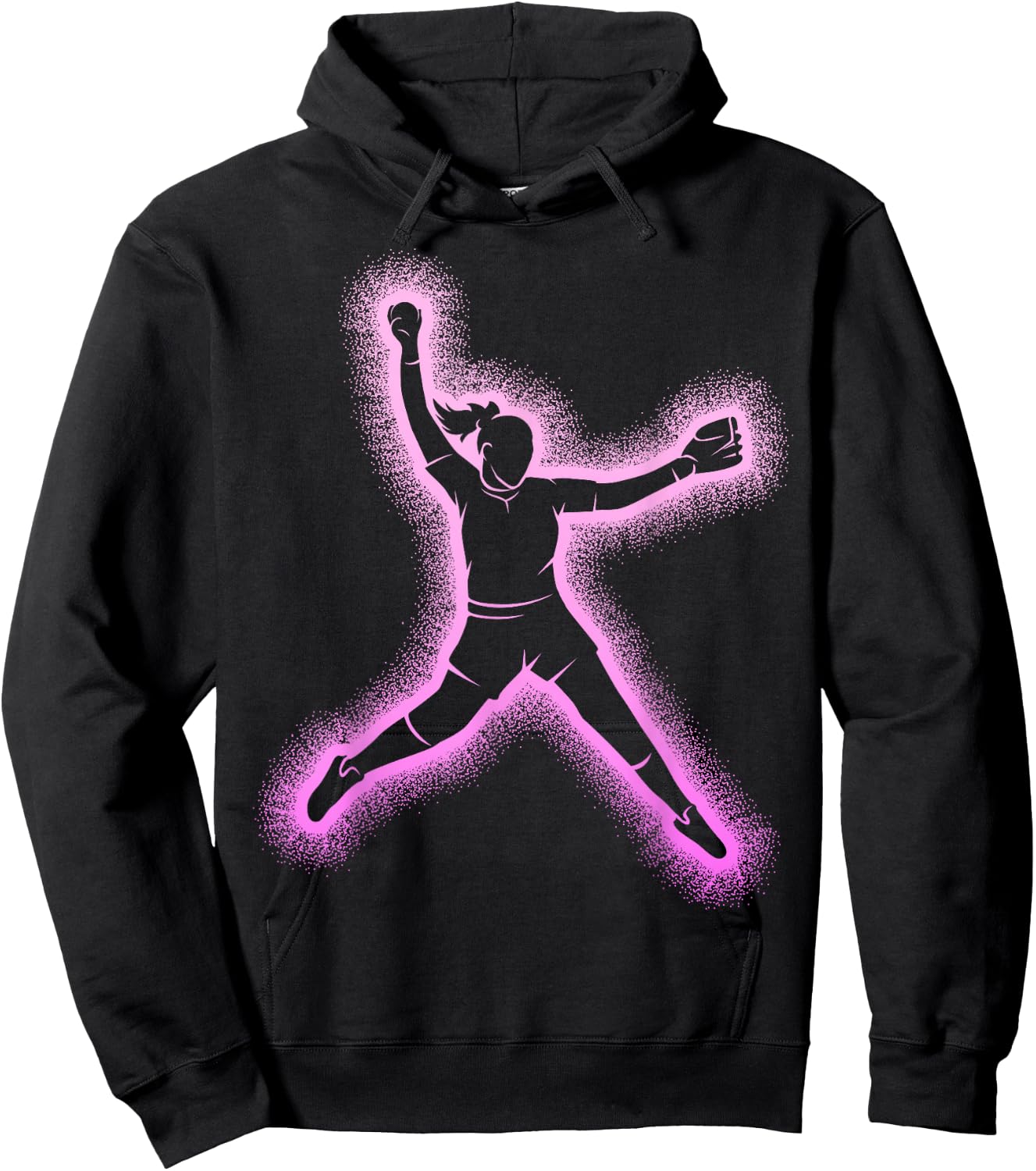 Softball Women Girls Kids Hoodie - Hoodie | Black
