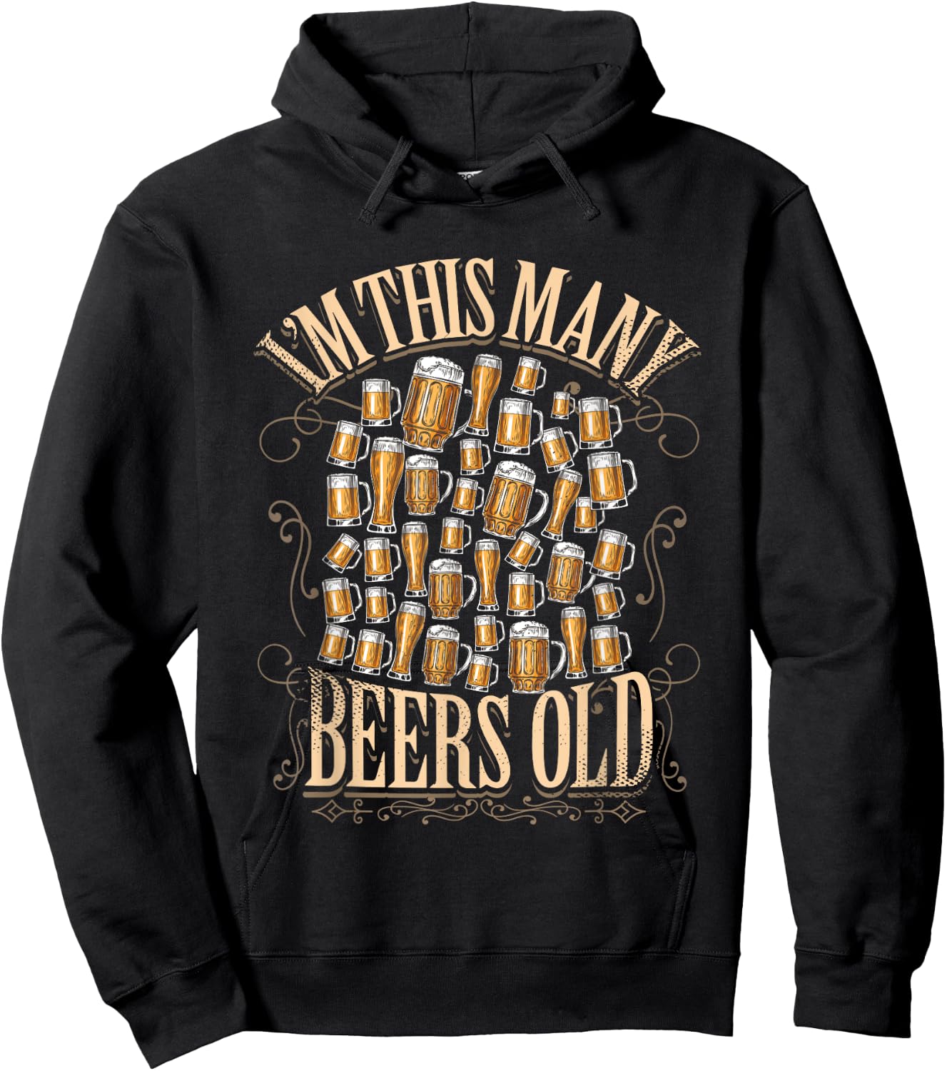 40th Birthday Gift 40 Year Beer Lover Im This Many Beers Old Hoodie - Hoodie | Black