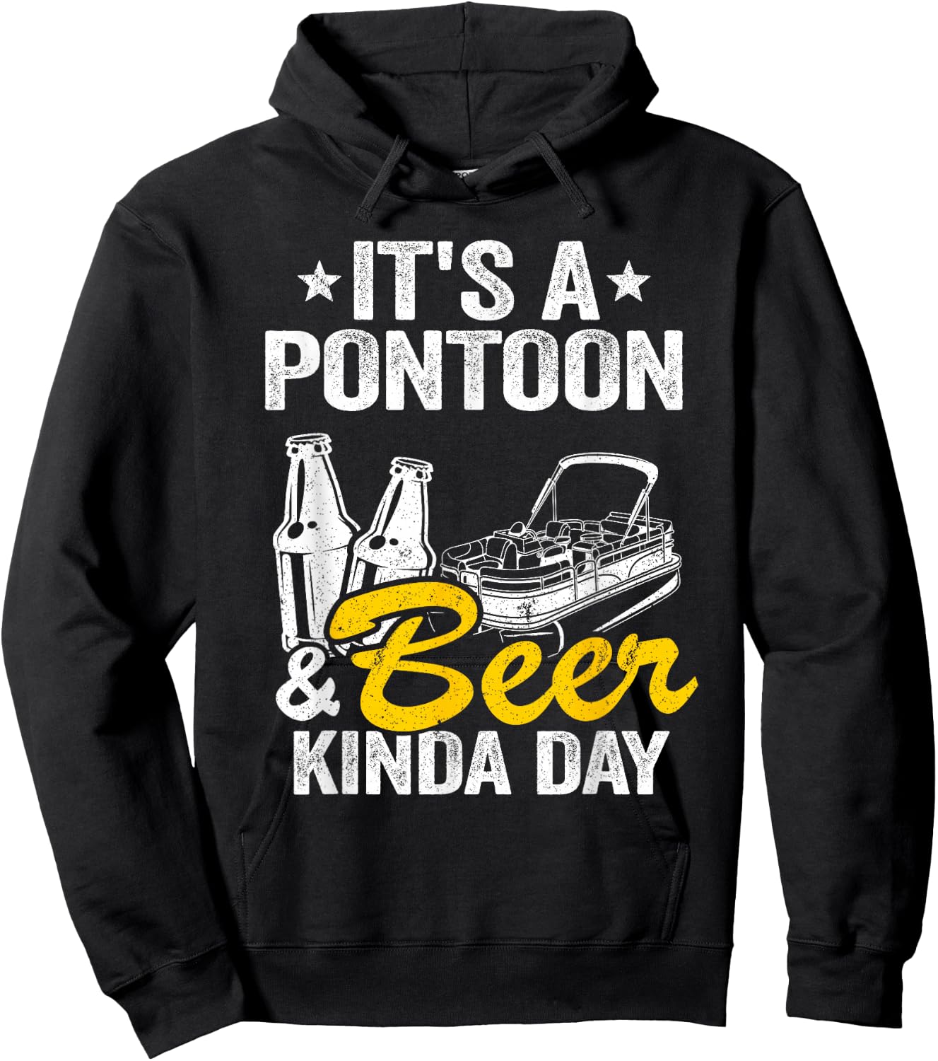 It's A Pontoon & Beer Kinda Day Lake Life Pontoon Captain Hoodie - Hoodie | Black