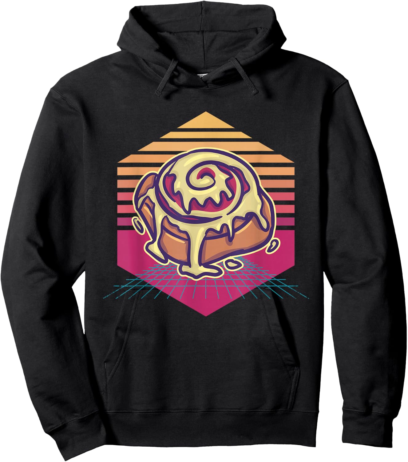 Cinnamon Roll Vintage Candy Lover Hoodie - Hoodie | Black