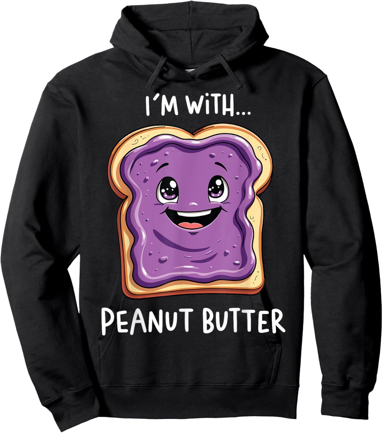 Matching Couple Halloween Peanut Butter The With I'm Jelly Hoodie - Hoodie | Black