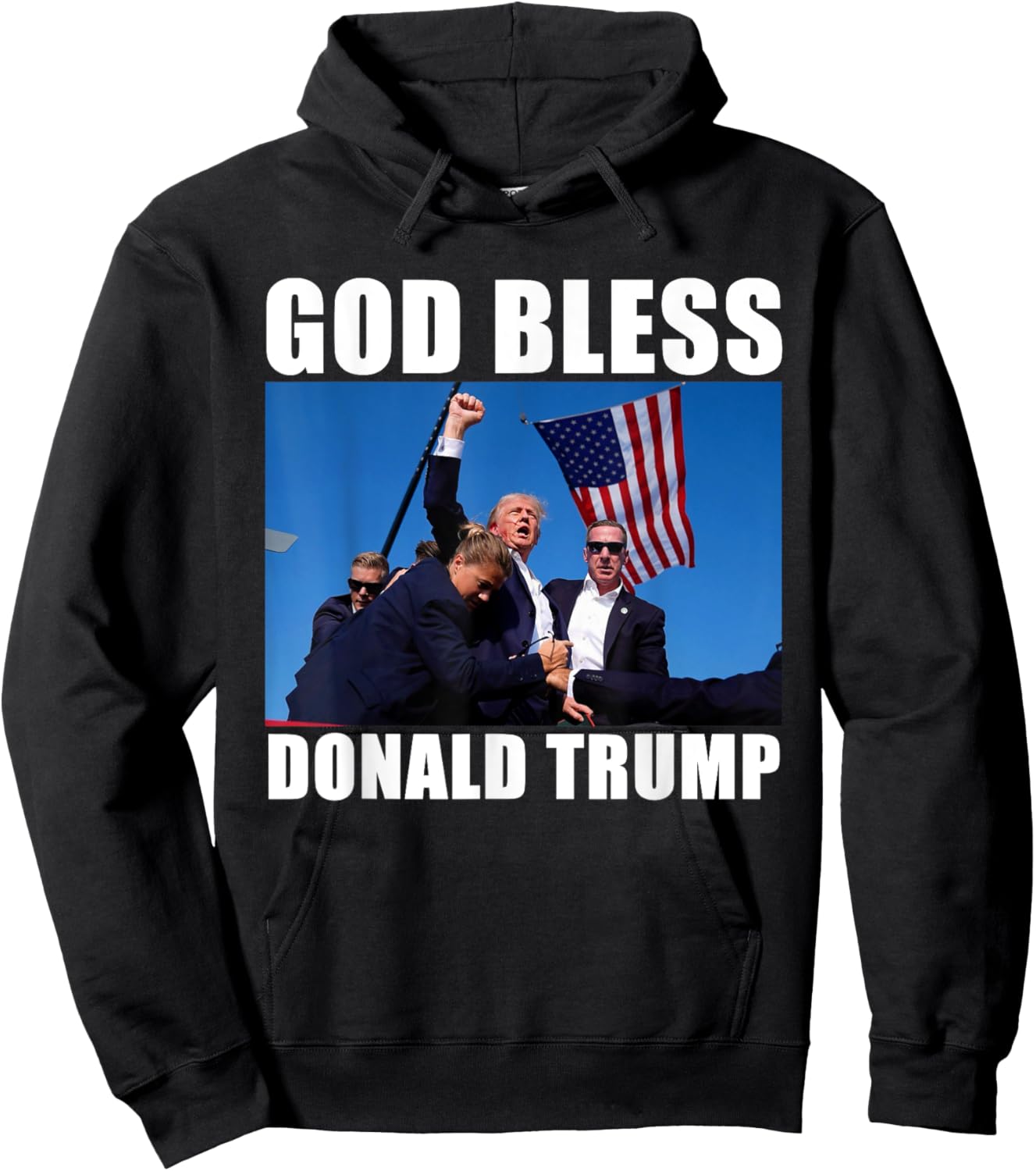 God Bless Donald Trump Hoodie - Hoodie | Black