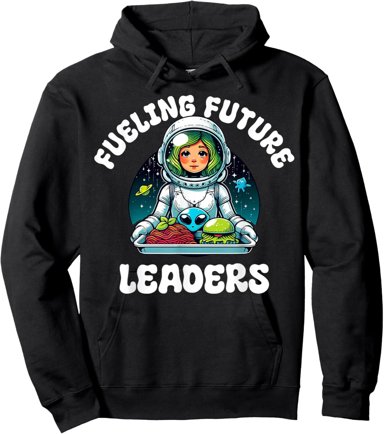 Funny Lunch Lady School Aide Appreciation Graphic Hoodie - Hoodie | Black