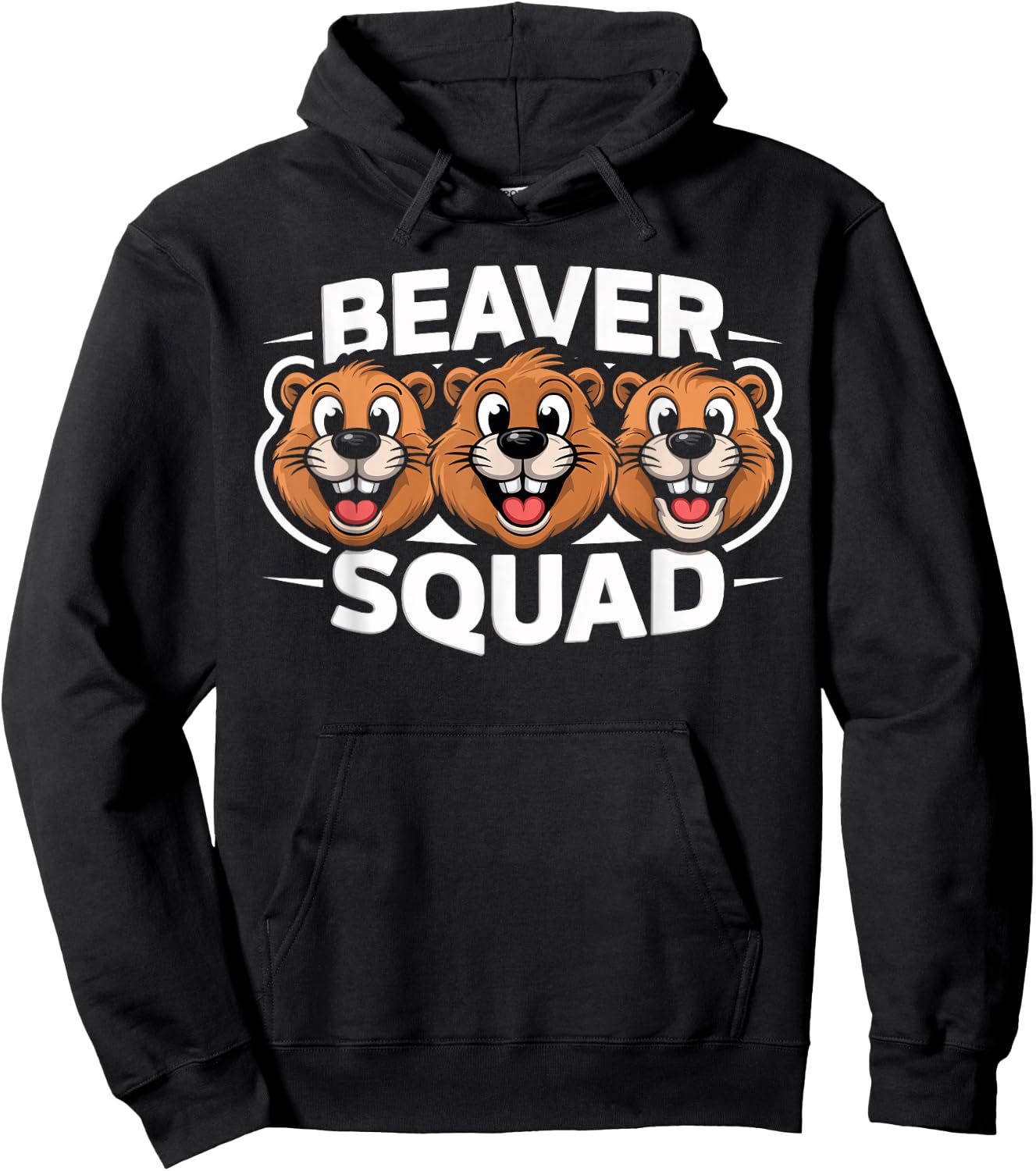 Beaver Squad for Beaver Lover Shirt | Cool Beaver Hoodie - Hoodie | Black