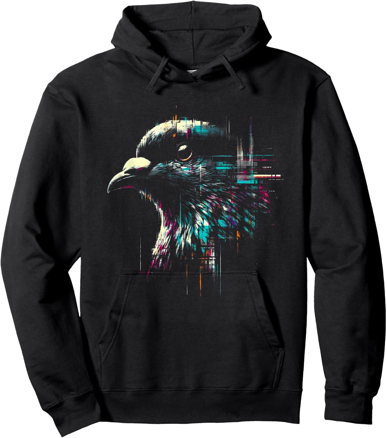 Pigeon Face - Vintage Graphic Pigeon Breeder Bird Lover Hoodie - Hoodie | Black