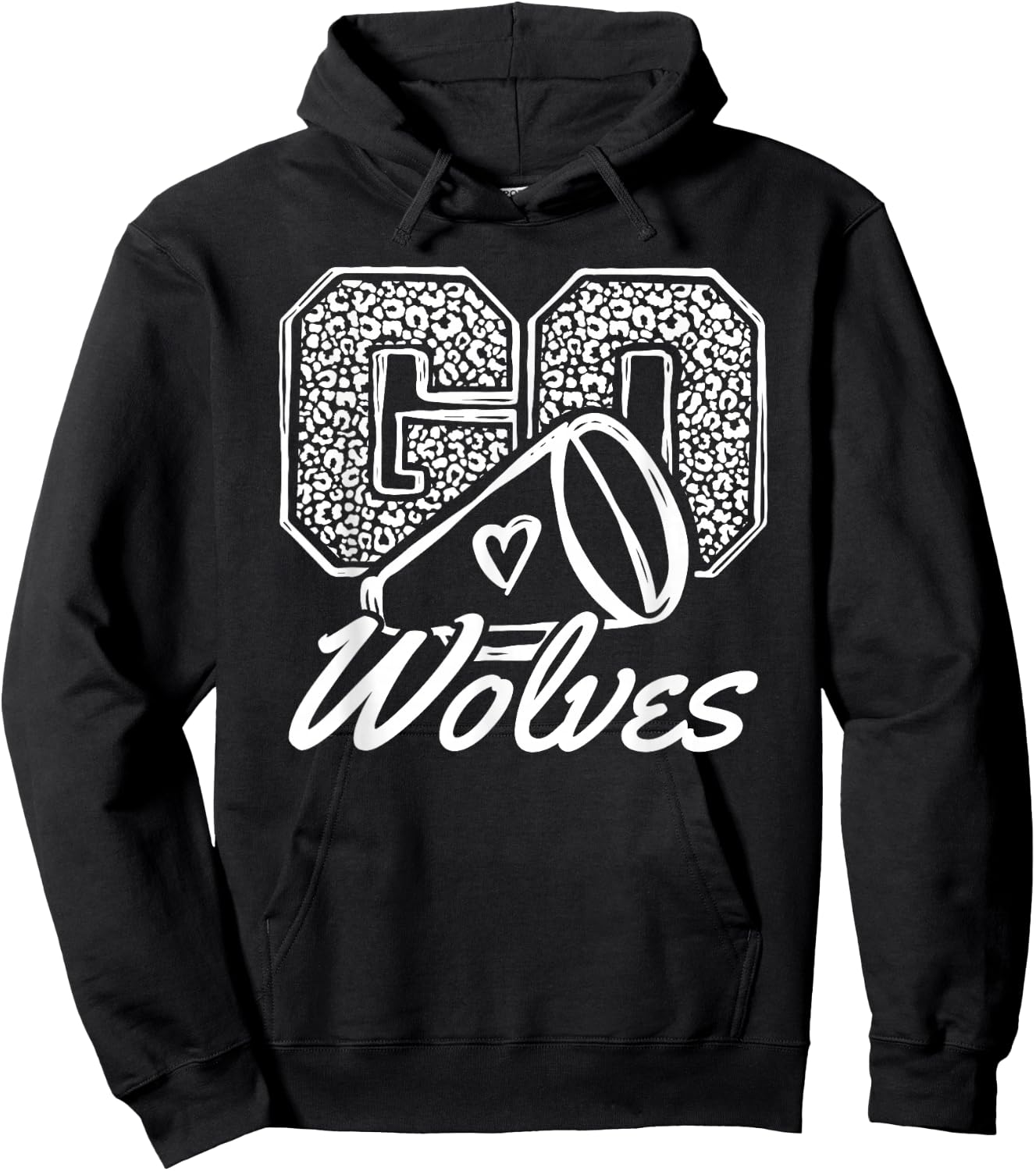 Go Cheer Wolves Sports Name Gifts Men Women Boy Girl Hoodie - Hoodie | Black