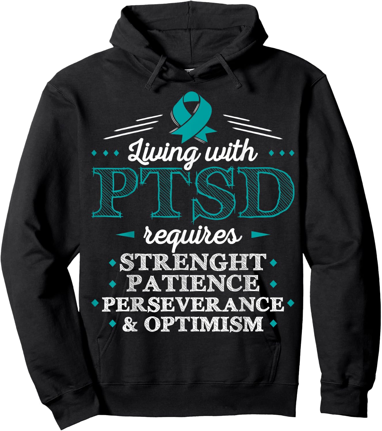 Posttraumatic Stress Disorder T Shirt PTSD Hoodie - Hoodie | Black