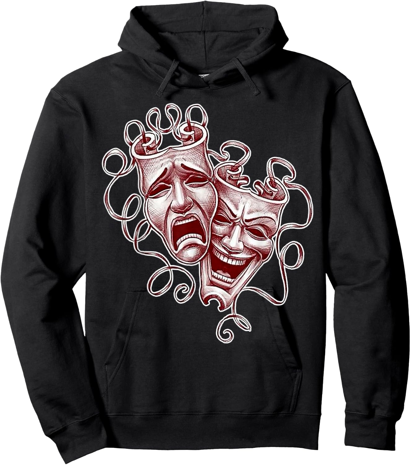 Urban Empyre Laugh Now Cry Later Chicano Tattoo Flash , Small, Black Hoodie - Hoodie | Black