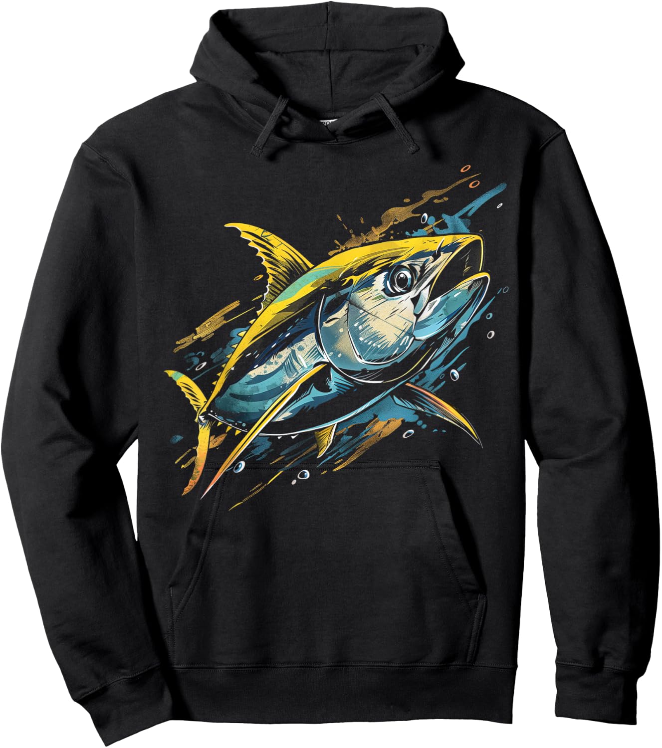 Yellowfin Tuna Fishing Big Game Fisherman Hoodie - Hoodie | Black