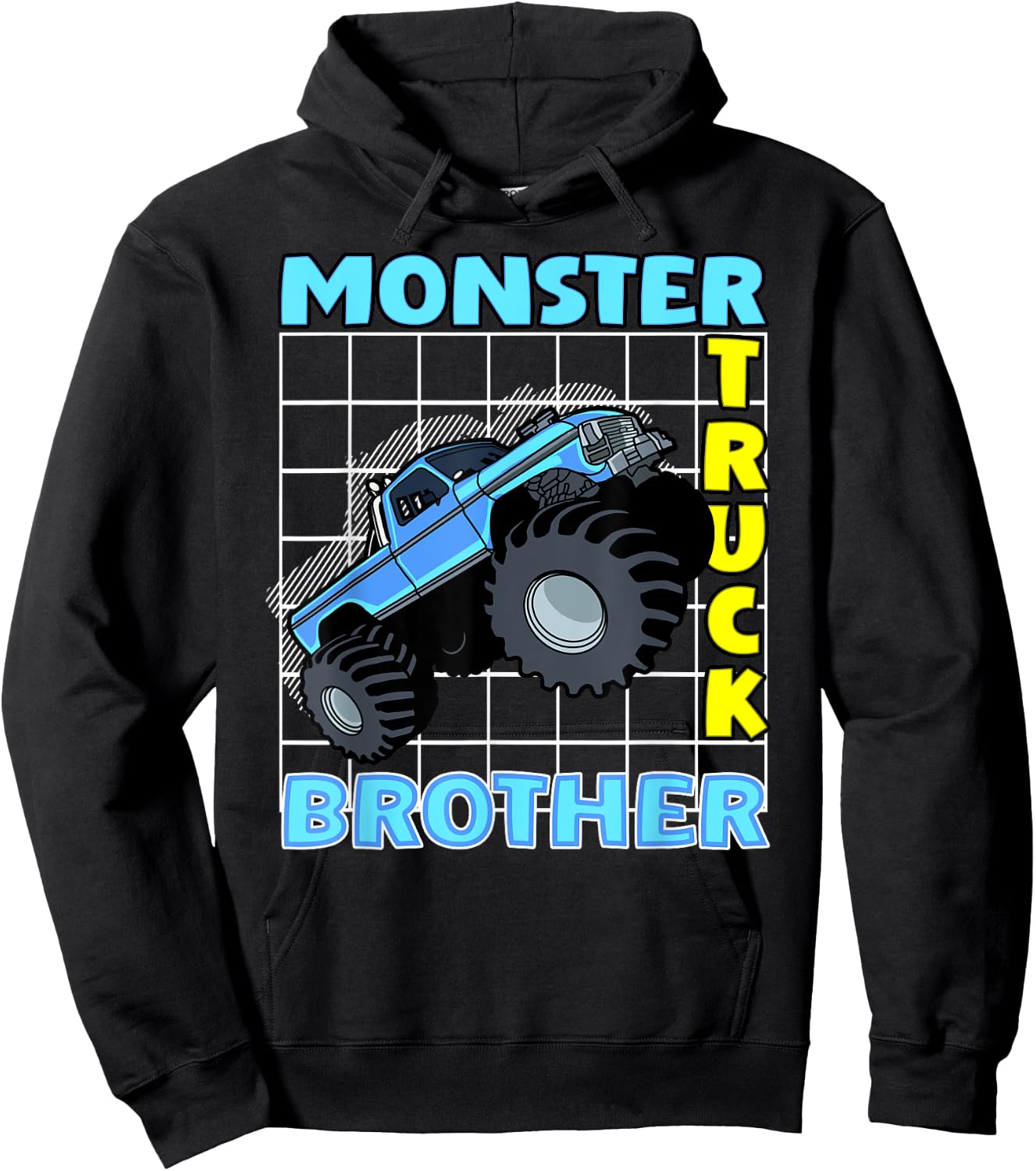 Monster Truck Brother Monster Truck Family Fans Hoodie - Hoodie | Black