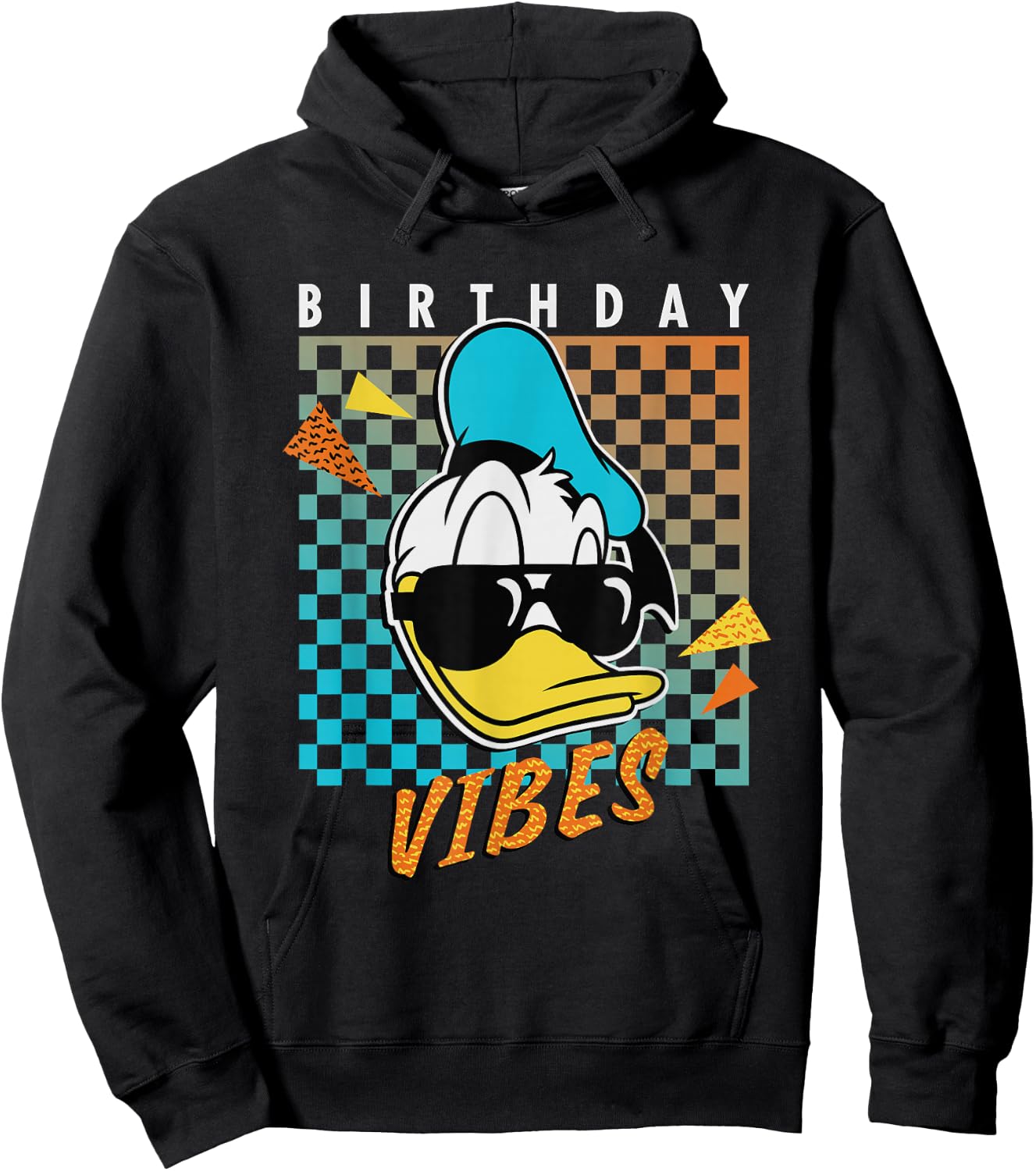 Disney Donald Duck Birthday Vibes 80s Hoodie - Hoodie | Black