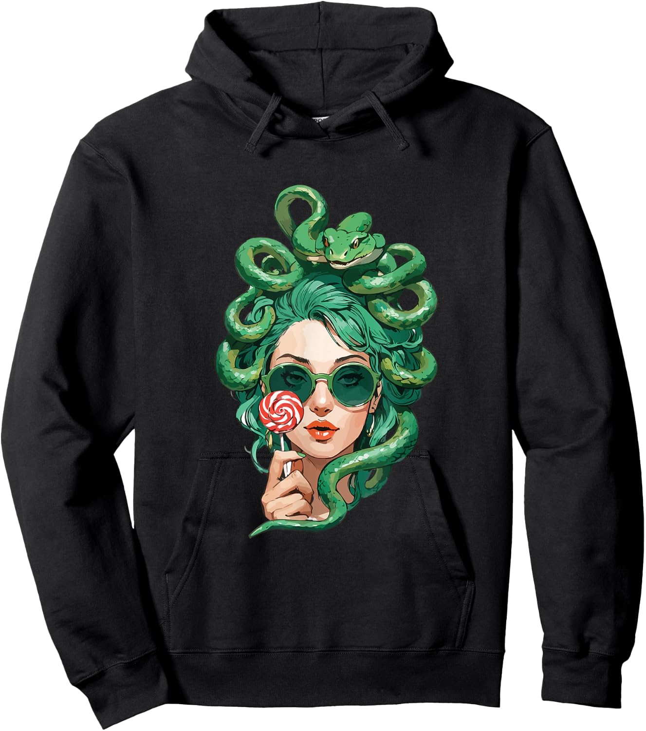 Medusa Greek Mythology Gorgon Snake Hair Mythical Creature Hoodie - Hoodie | Black