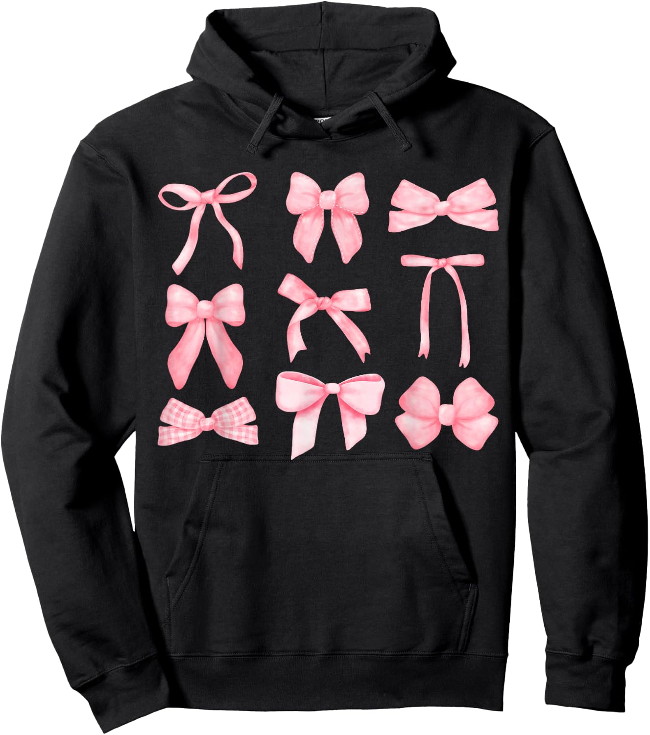 Bows Coquette Bow Coquette Aesthetic Preppy Girly Girl Hoodie - Hoodie | Black