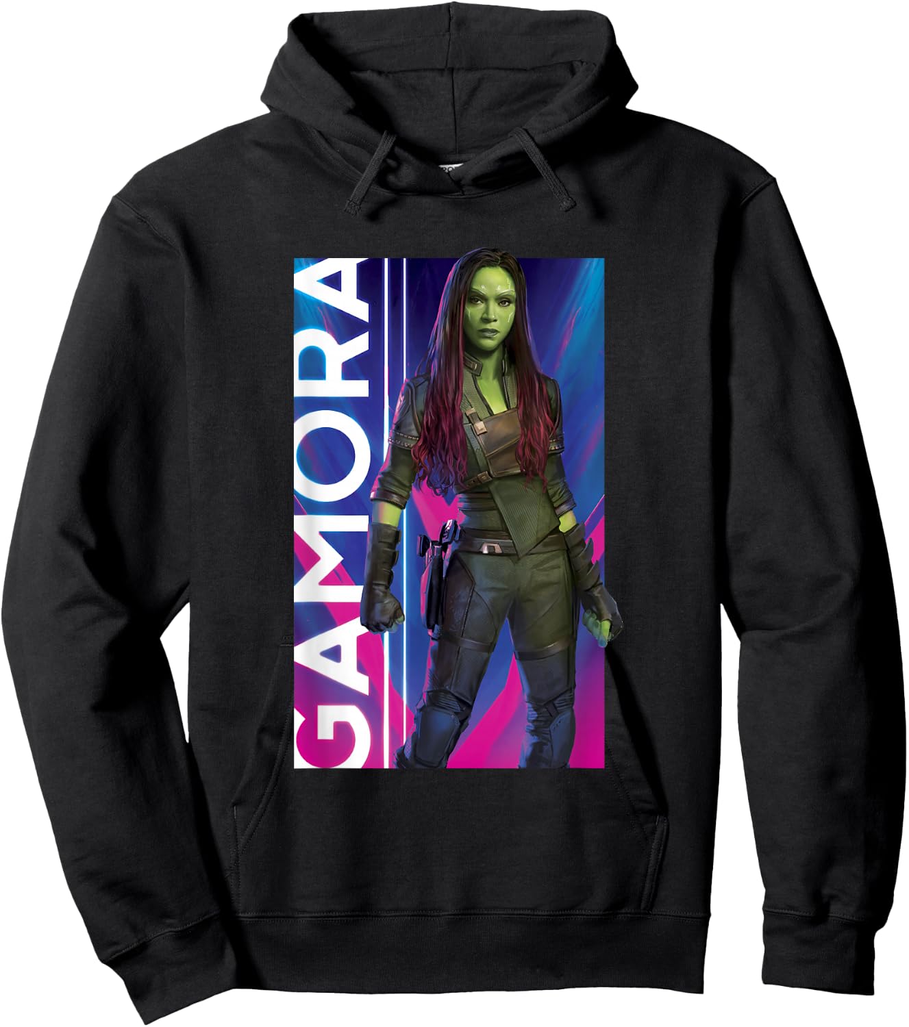 Marvel Guardians of The Galaxy Vol. 3 Vintage Gamora Panel Hoodie - Hoodie | Black
