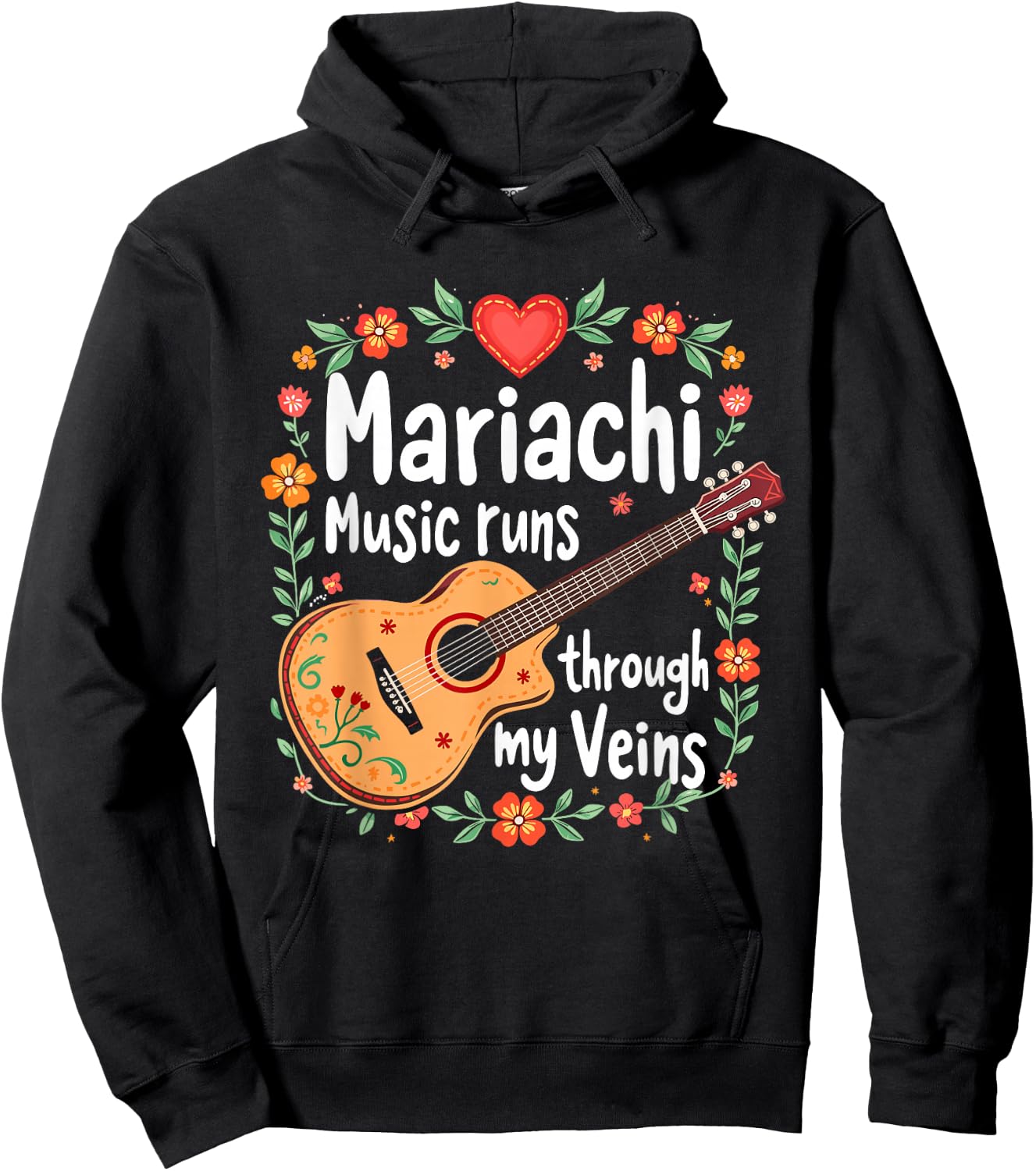 Traditional Mexican Cultural Music Mariachi Lover Fiesta Hoodie - Hoodie | Black