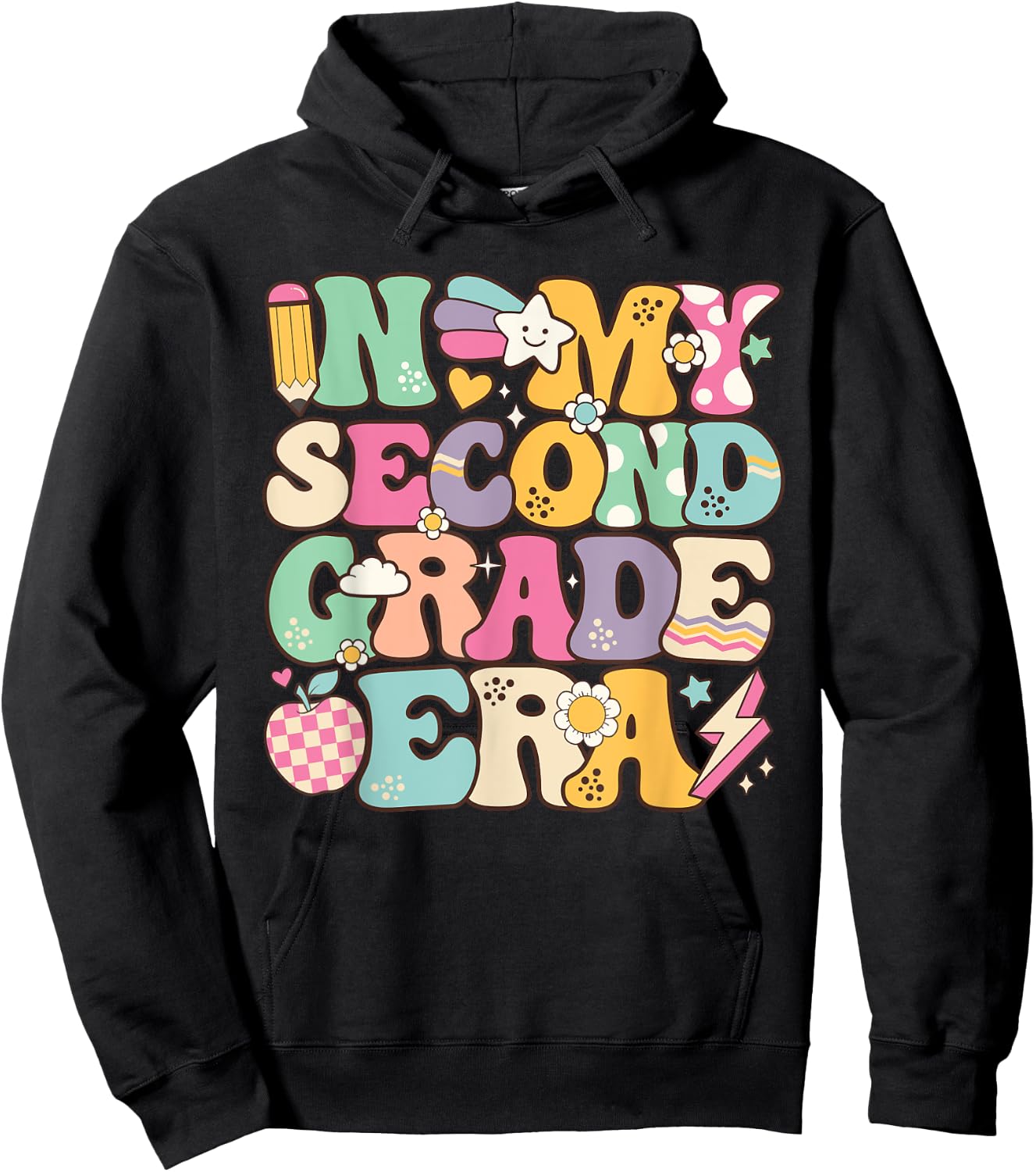 In My Second Grade Era Girl Back To School 2nd Grade Teacher Hoodie - Hoodie | Black