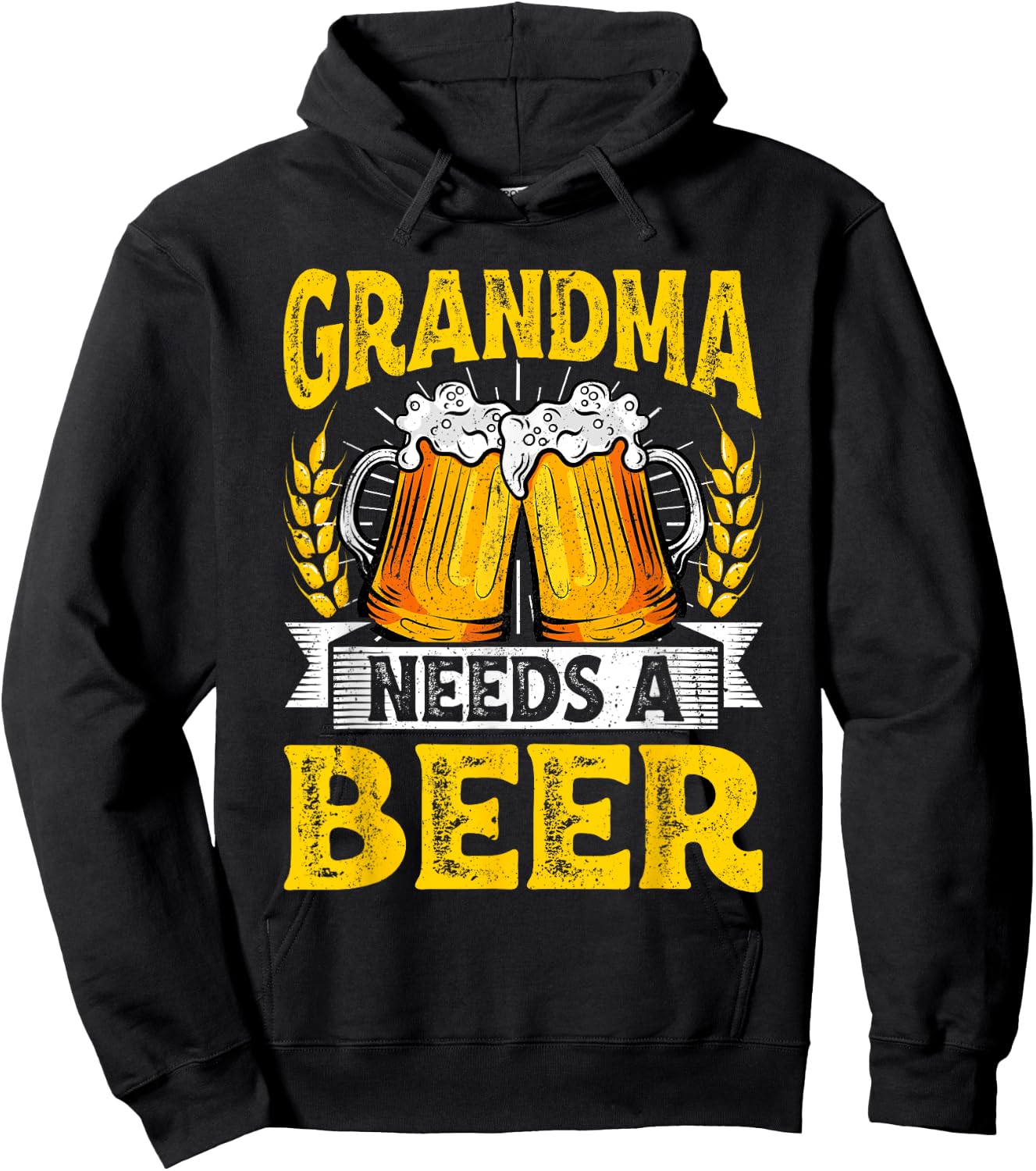 Funny Grandma Needs Funny Beer Drinking Husband Mother's Day Hoodie - Hoodie | Black