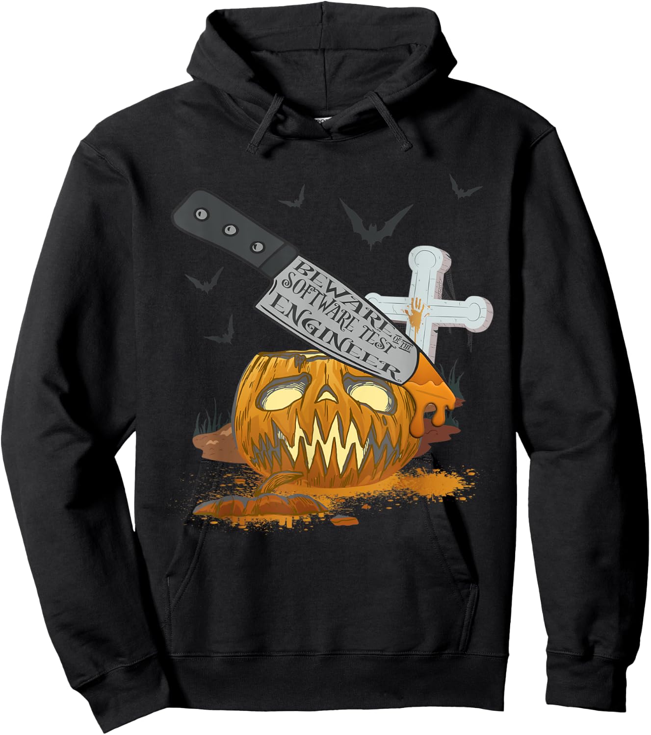 Software Test Engineer Funny Halloween Party Hoodie - Hoodie | Black