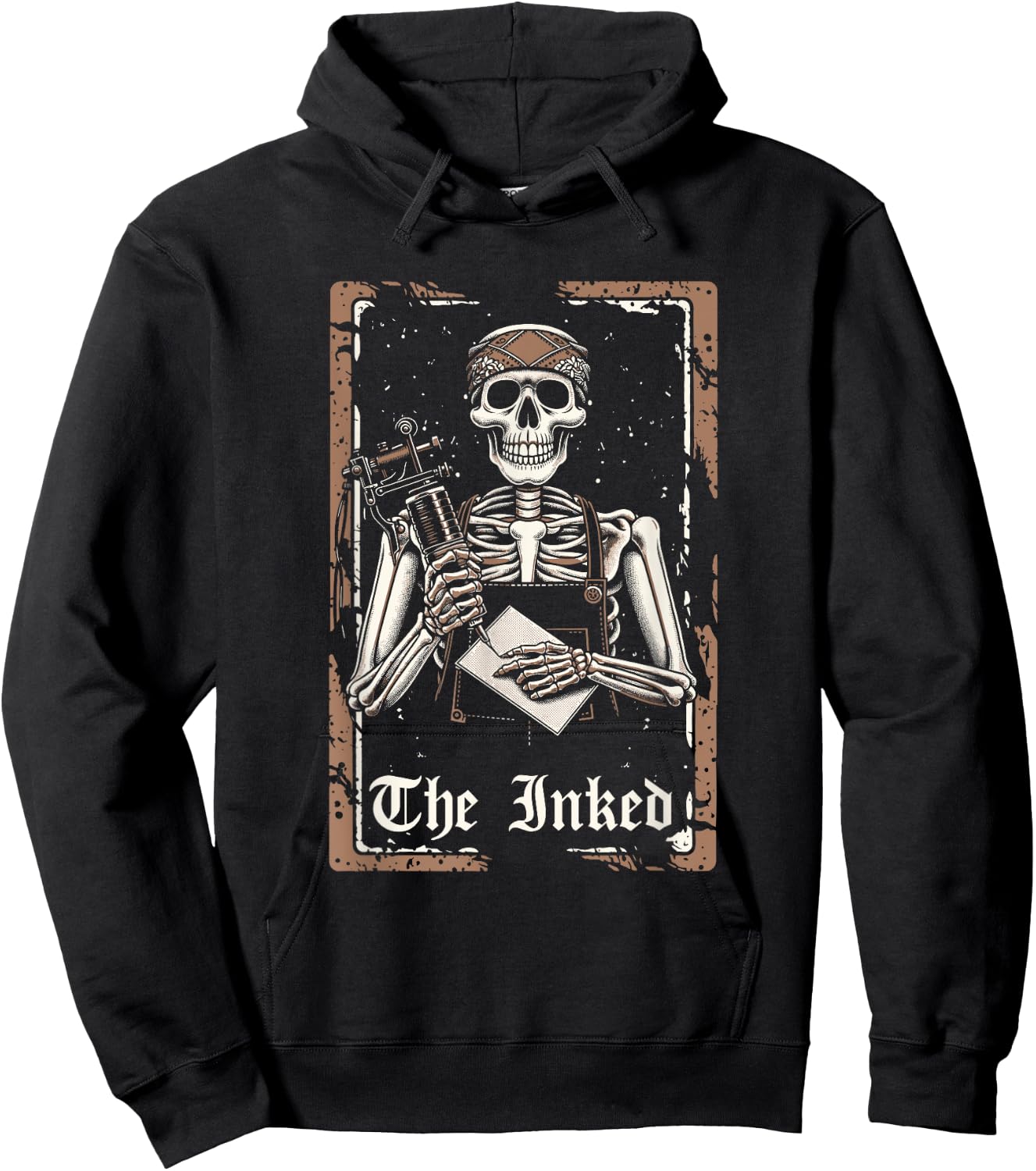 Tattoo Artist Tattooist Tattoos - Skeleton Tarot Card Hoodie - Hoodie | Black