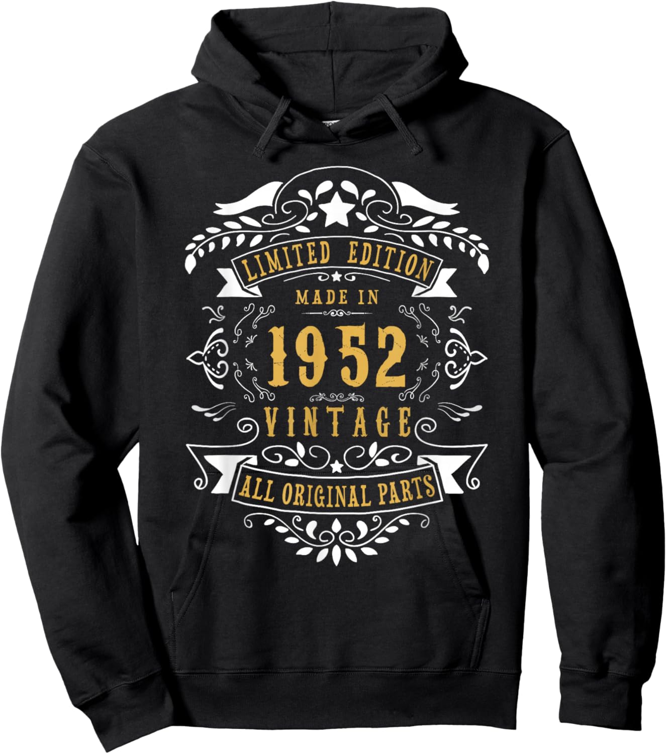 74th Birthday Women 74 Year old Men Born 1952 74 Birthday Hoodie - Hoodie | Black
